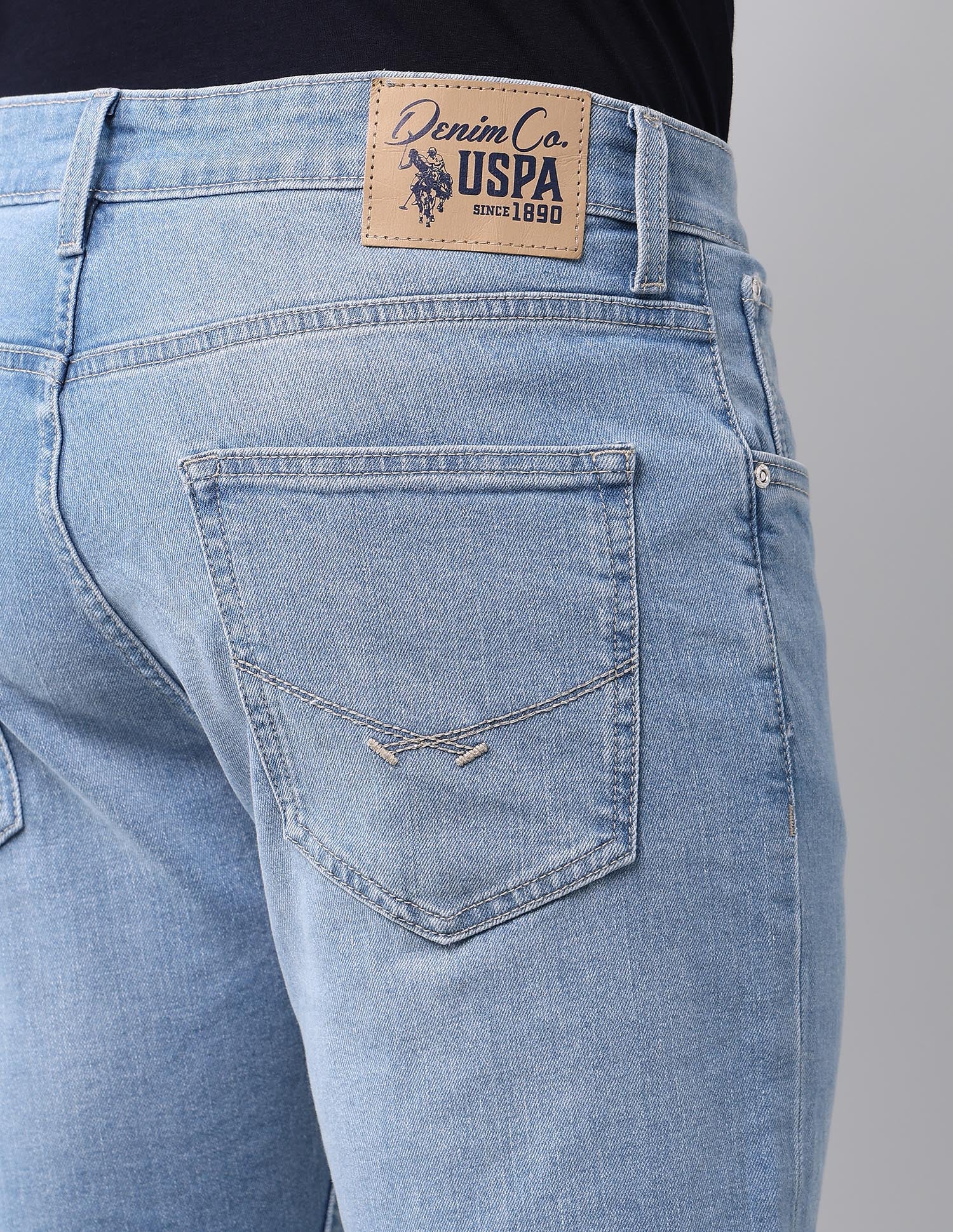Harold Slim Straight Fit Blue Jeans - Image 8
