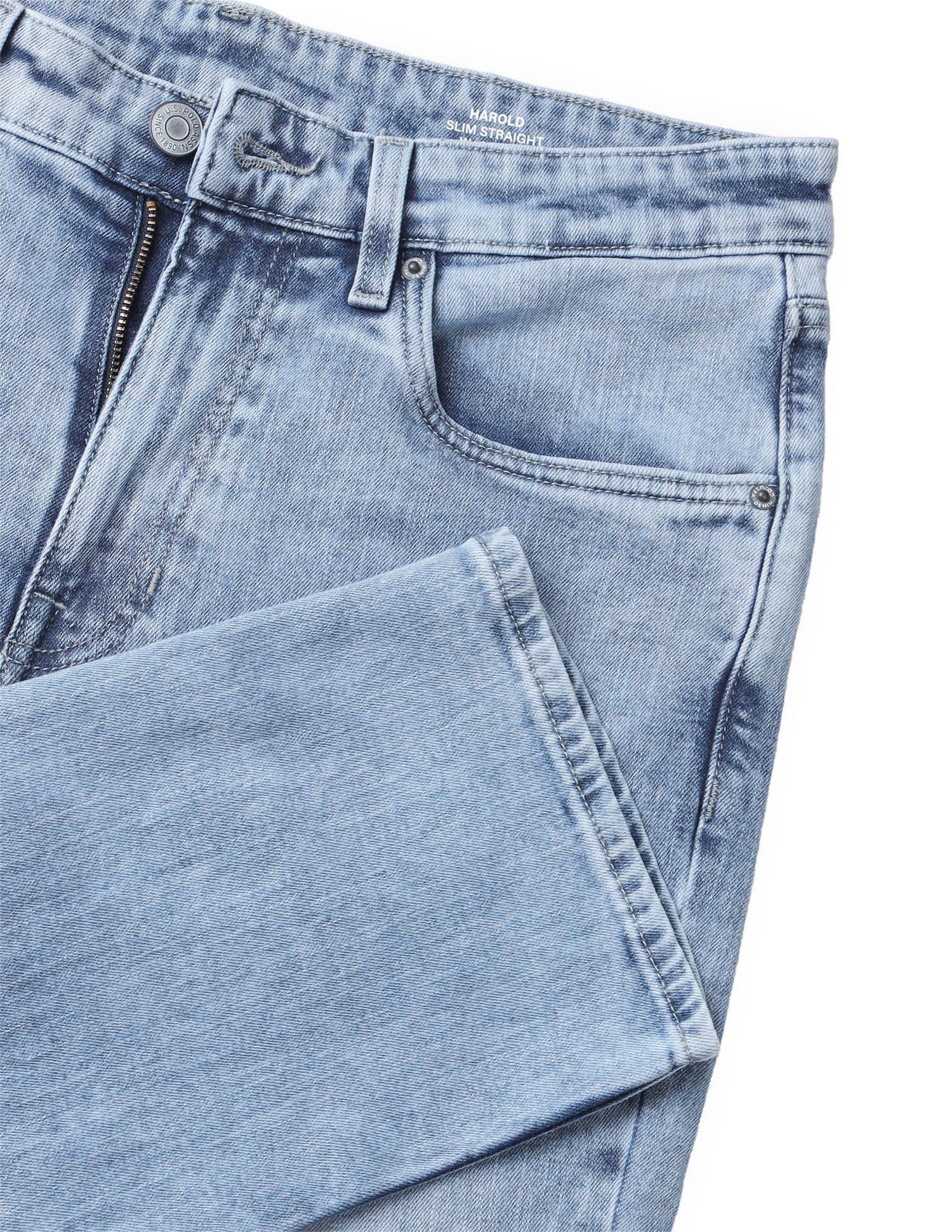 Harold Slim Straight Fit Blue Jeans - Image 2