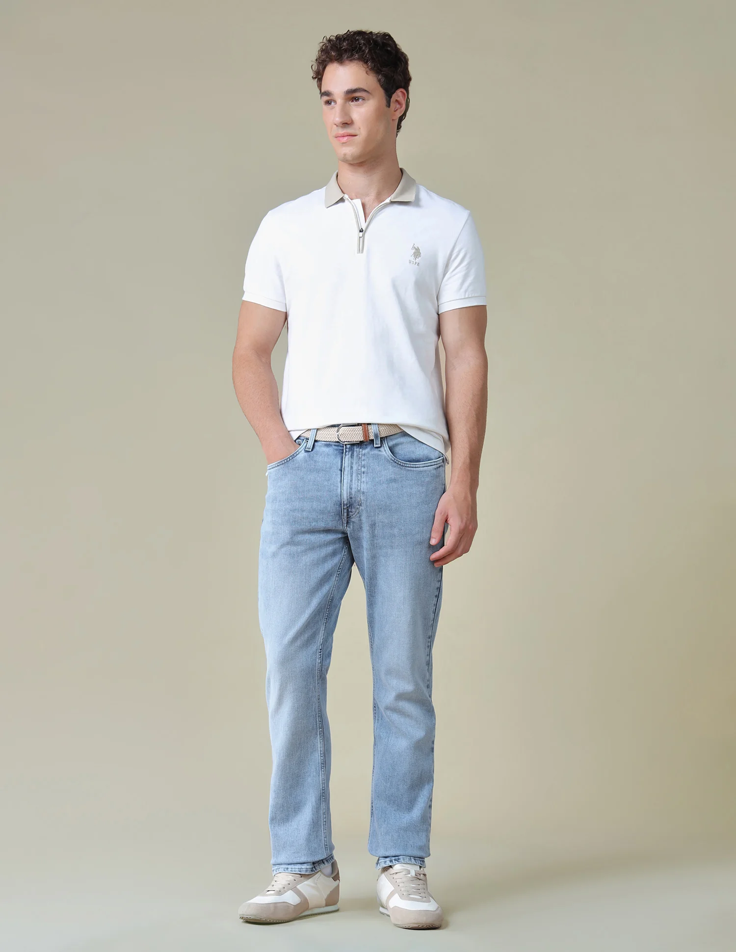Harold Slim Straight Fit Blue Jeans - Image 3