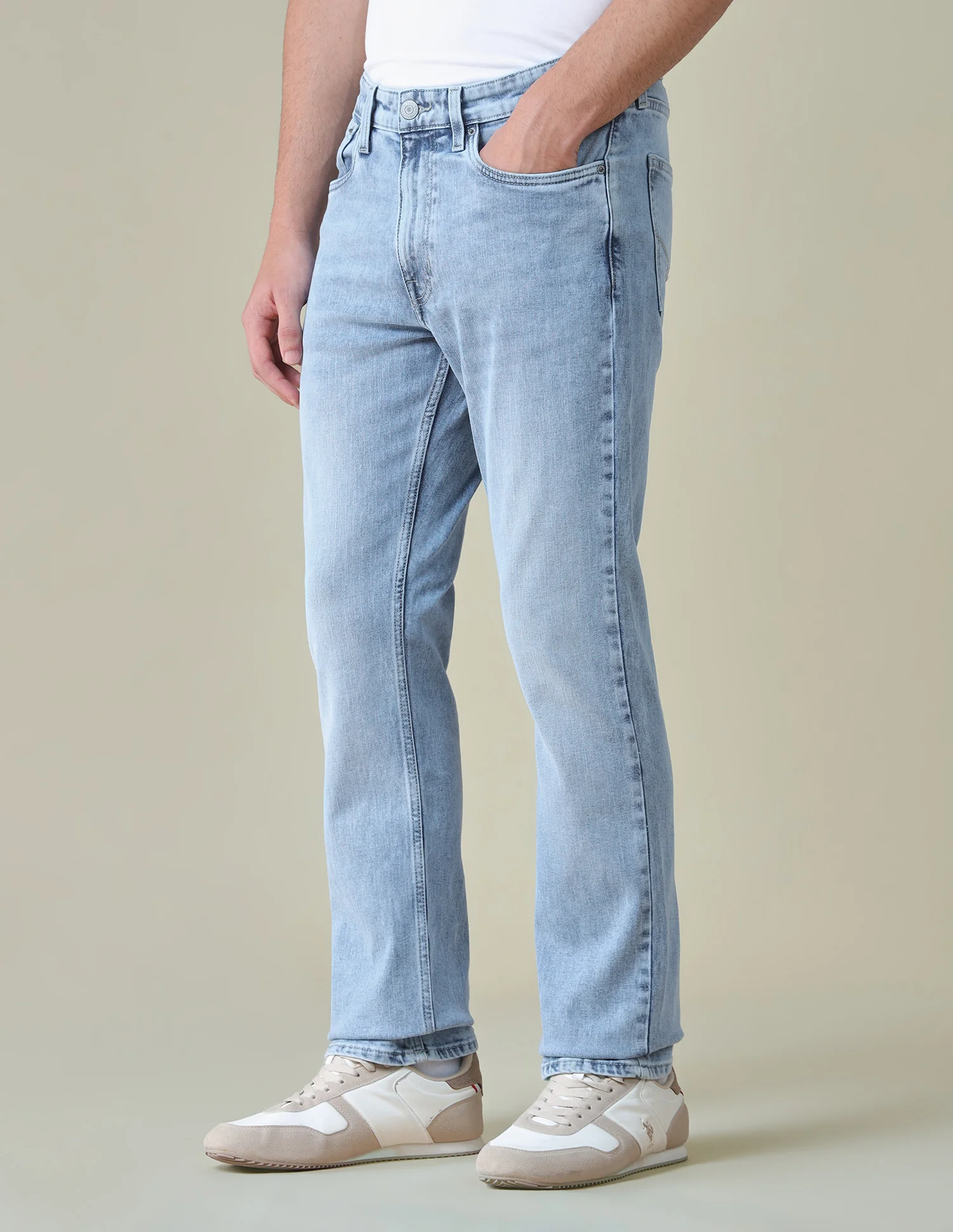 Harold Slim Straight Fit Blue Jeans - Image 4