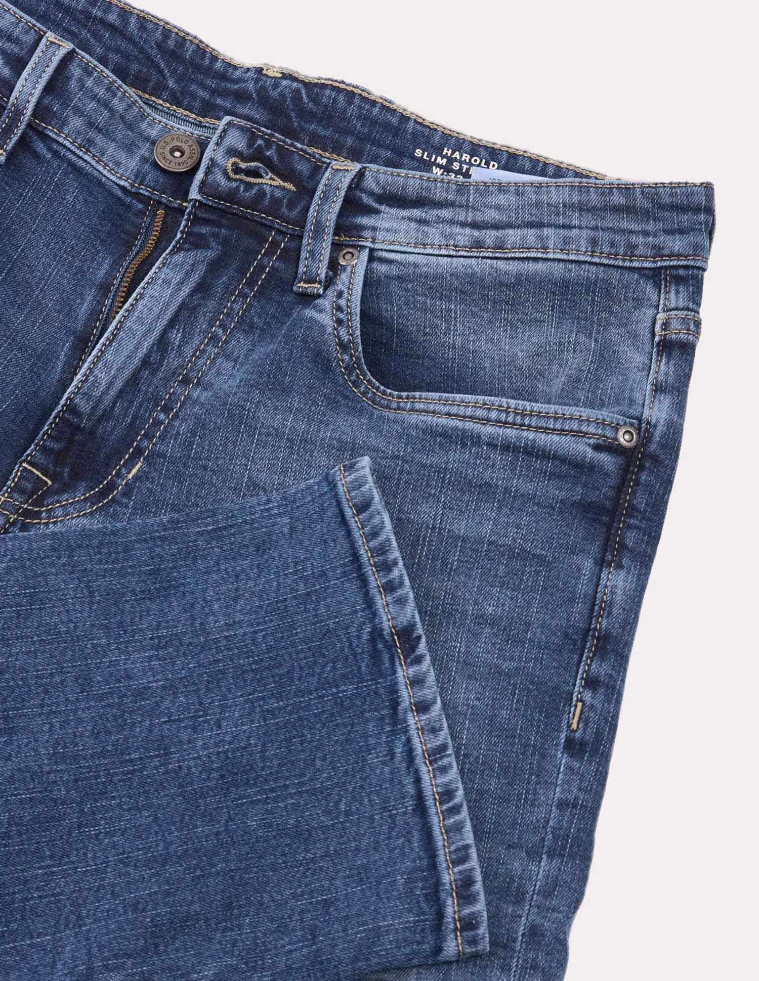 Harold Slim Straight Fit Blue Jeans - Image 2