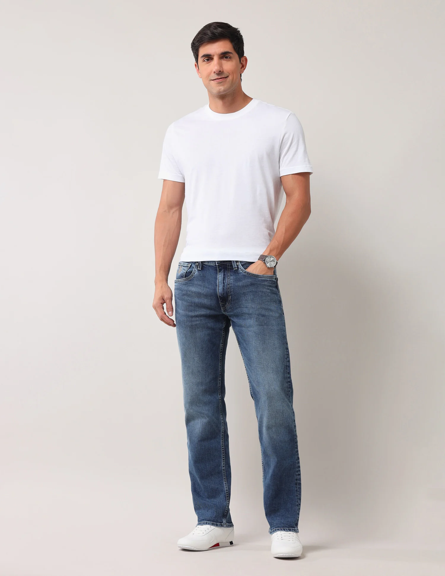 Harold Slim Straight Fit Blue Jeans - Image 3