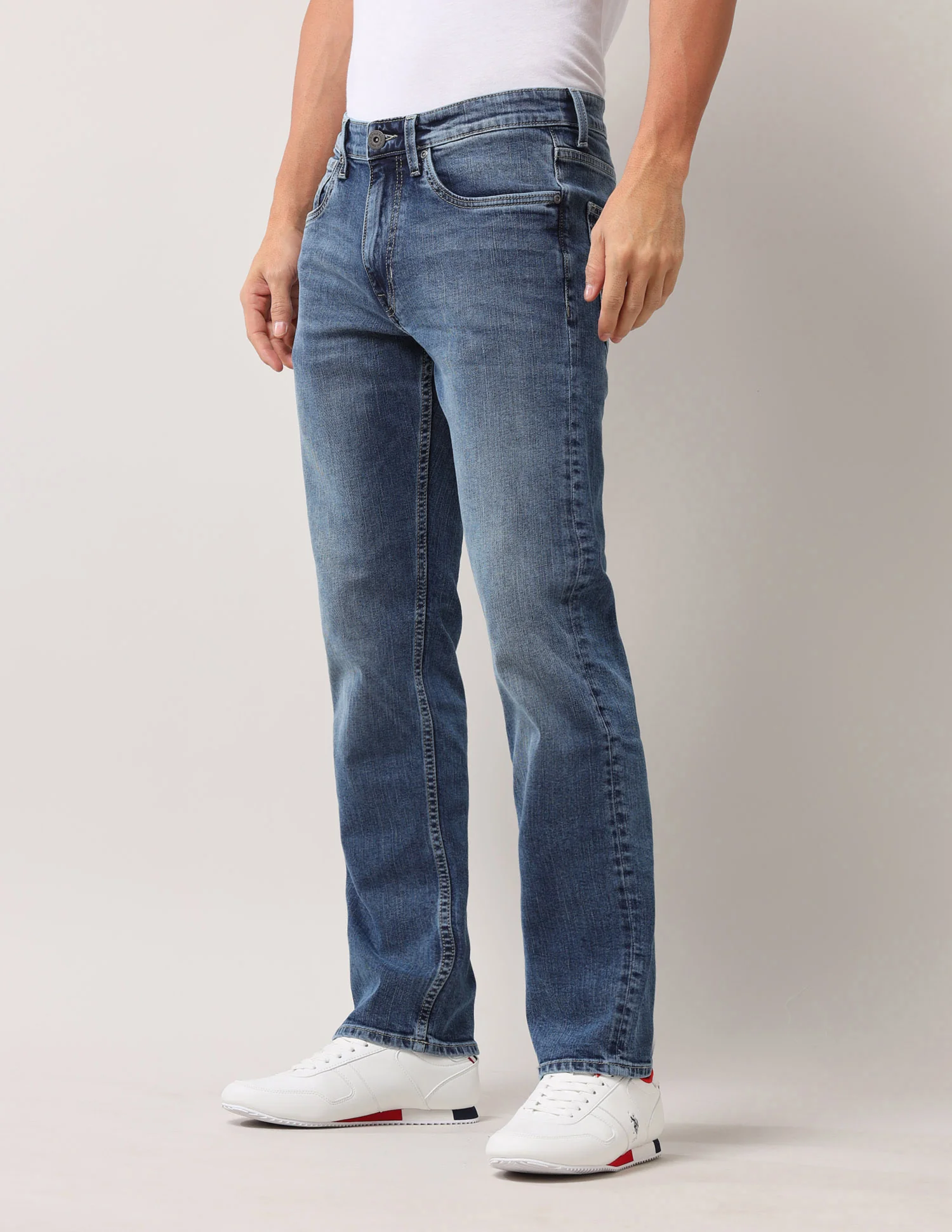 Harold Slim Straight Fit Blue Jeans - Image 4