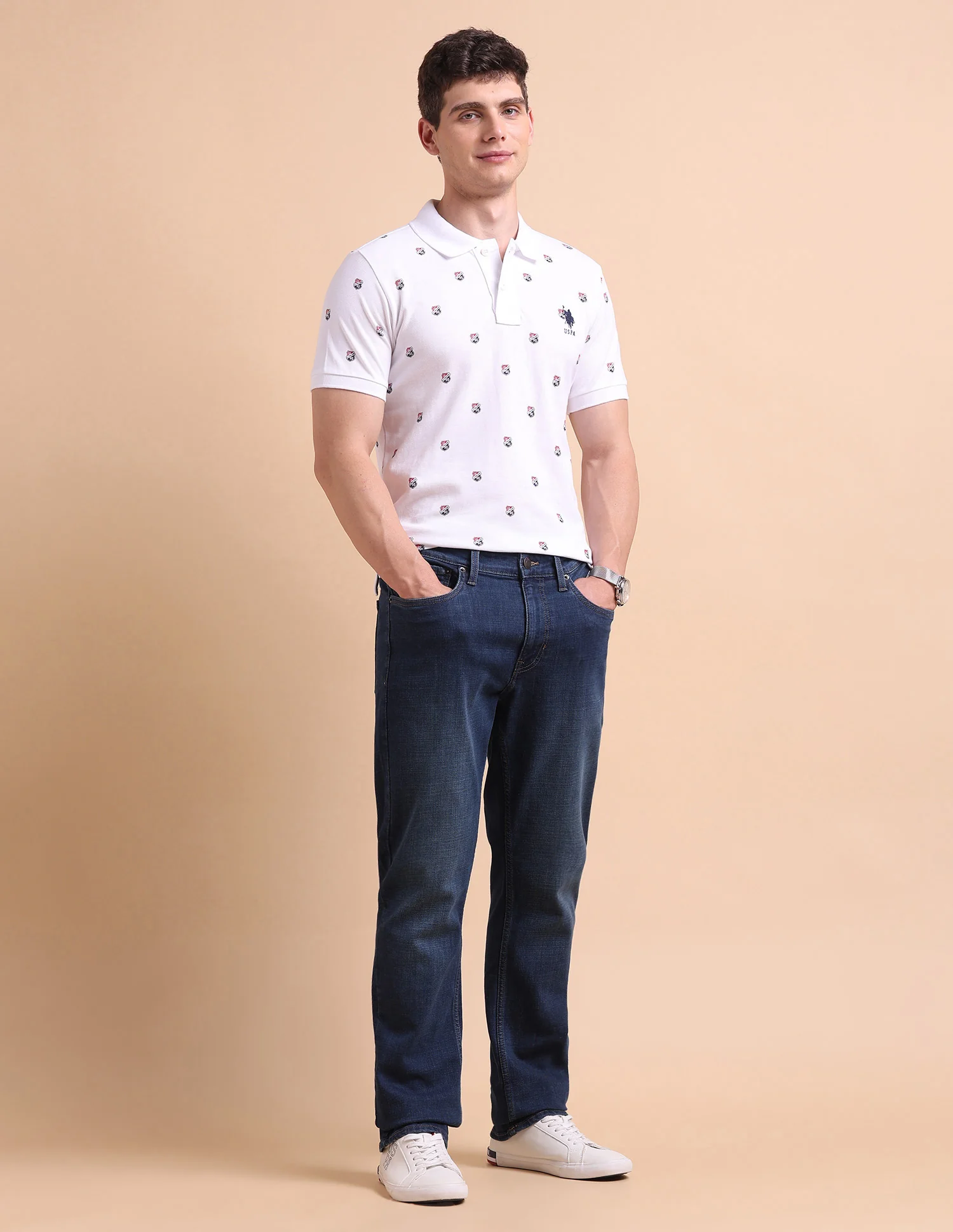Harold Slim Straight Fit Blue Jeans - Image 3