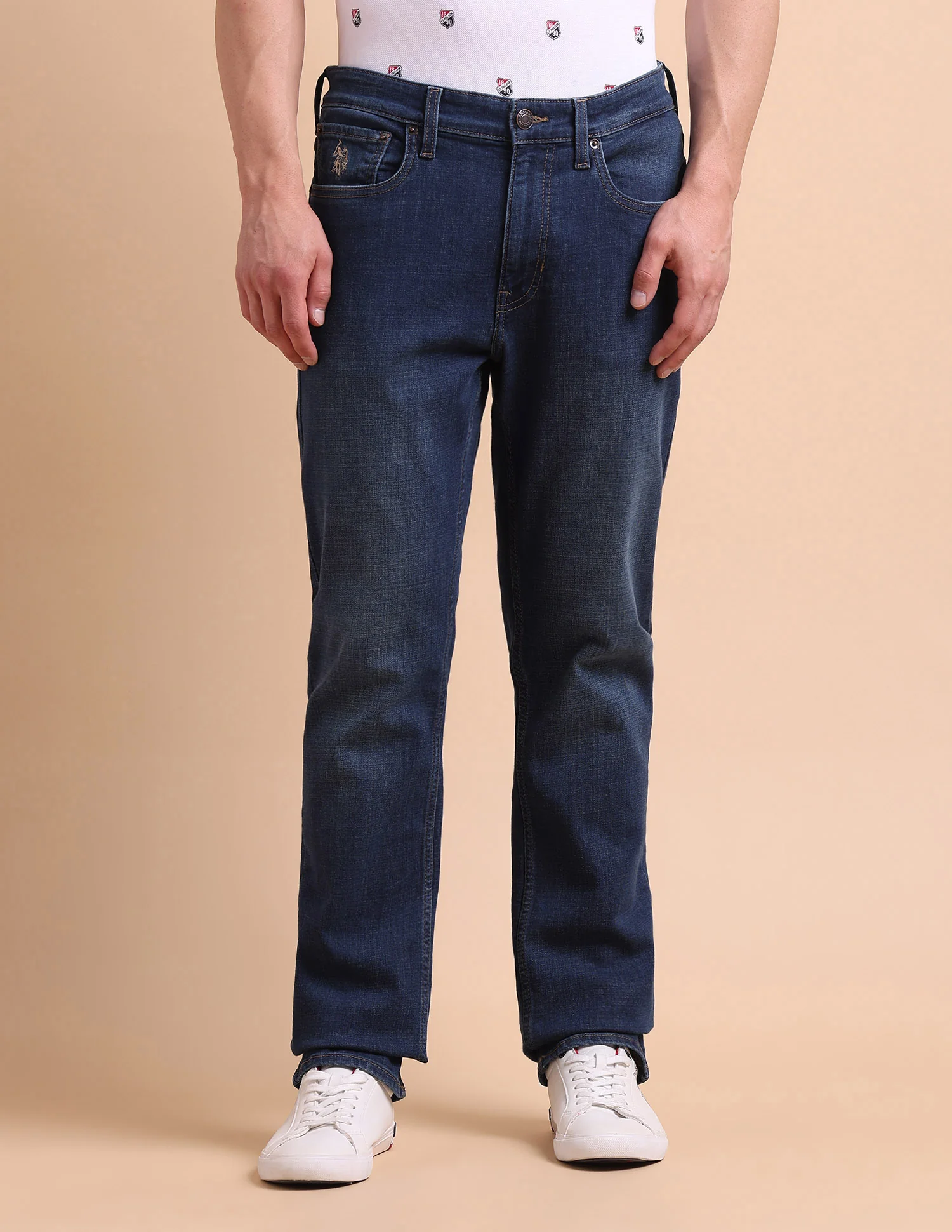 Harold Slim Straight Fit Blue Jeans - Image 6