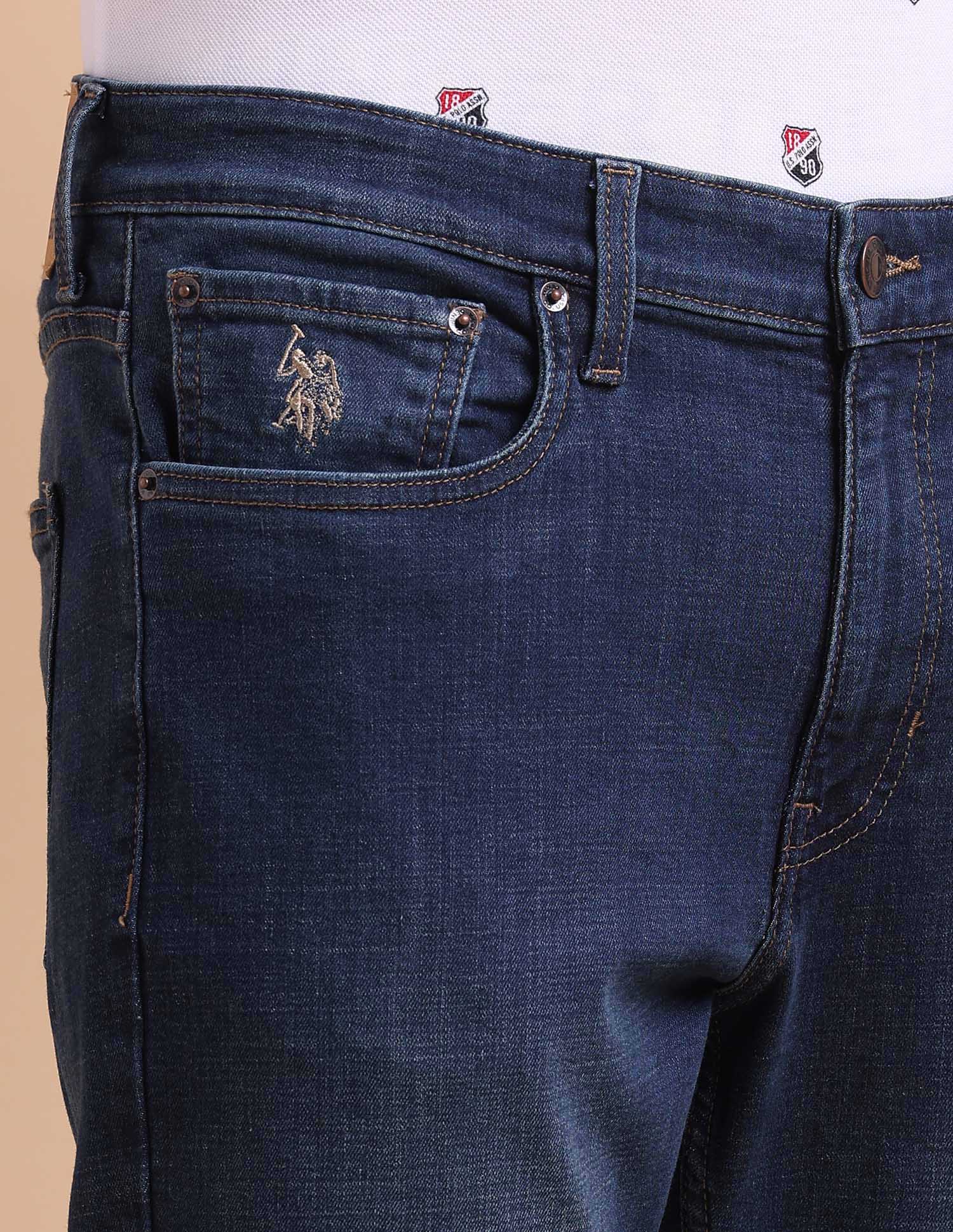 Harold Slim Straight Fit Blue Jeans - Image 7