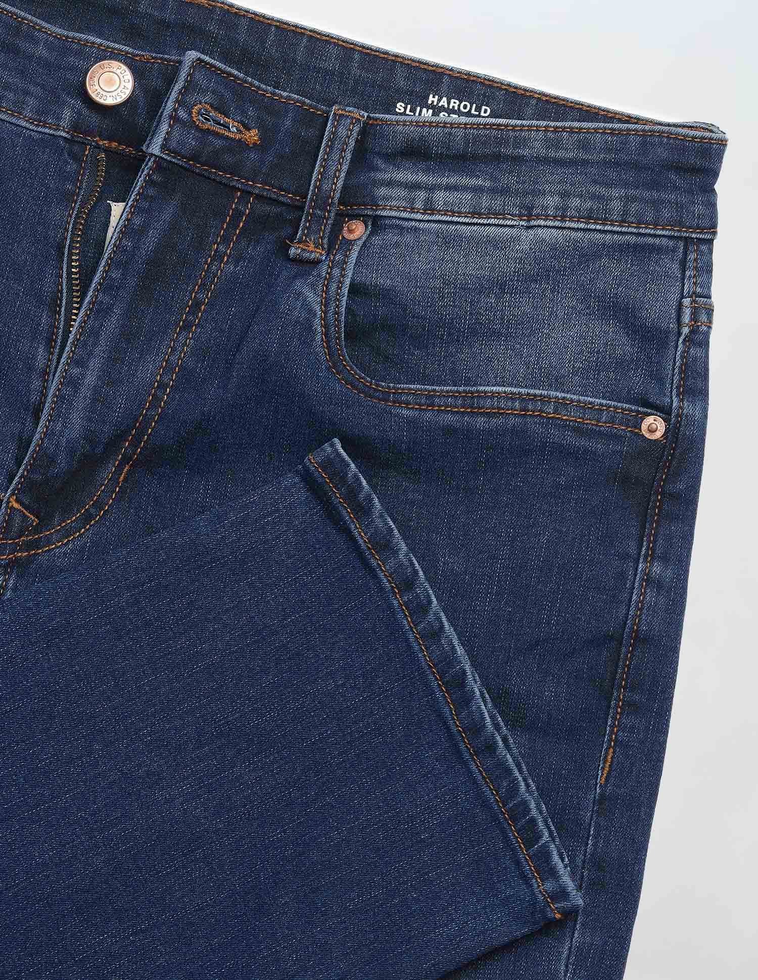 Harold Slim Straight Fit Blue Jeans - Image 2