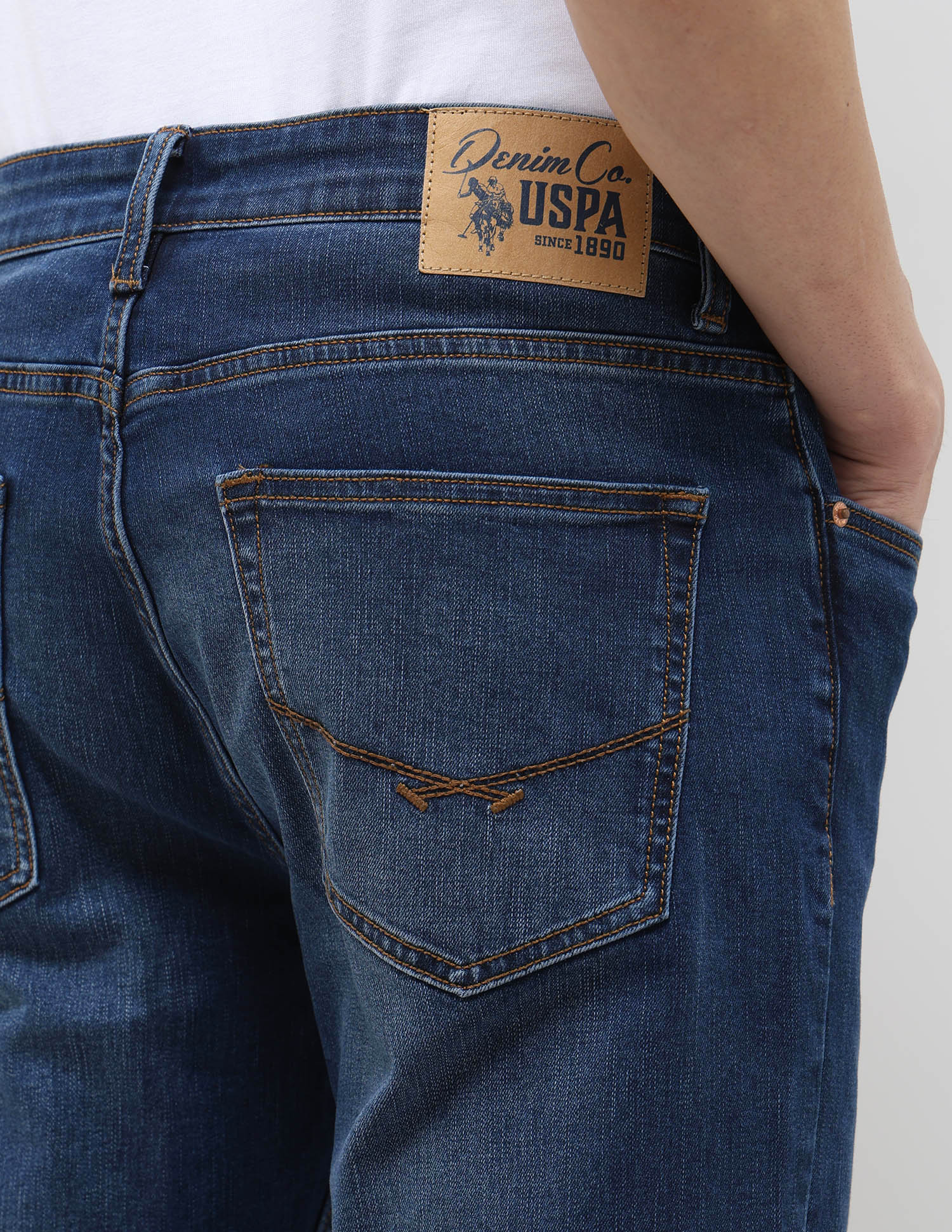 Harold Slim Straight Fit Blue Jeans - Image 8