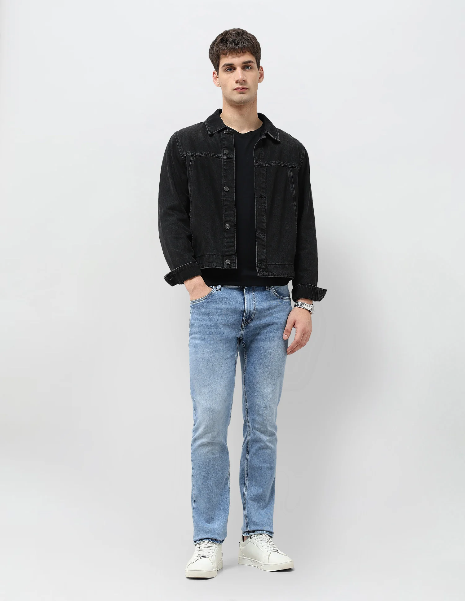 Harold Slim Straight Fit Blue Jeans - Image 3