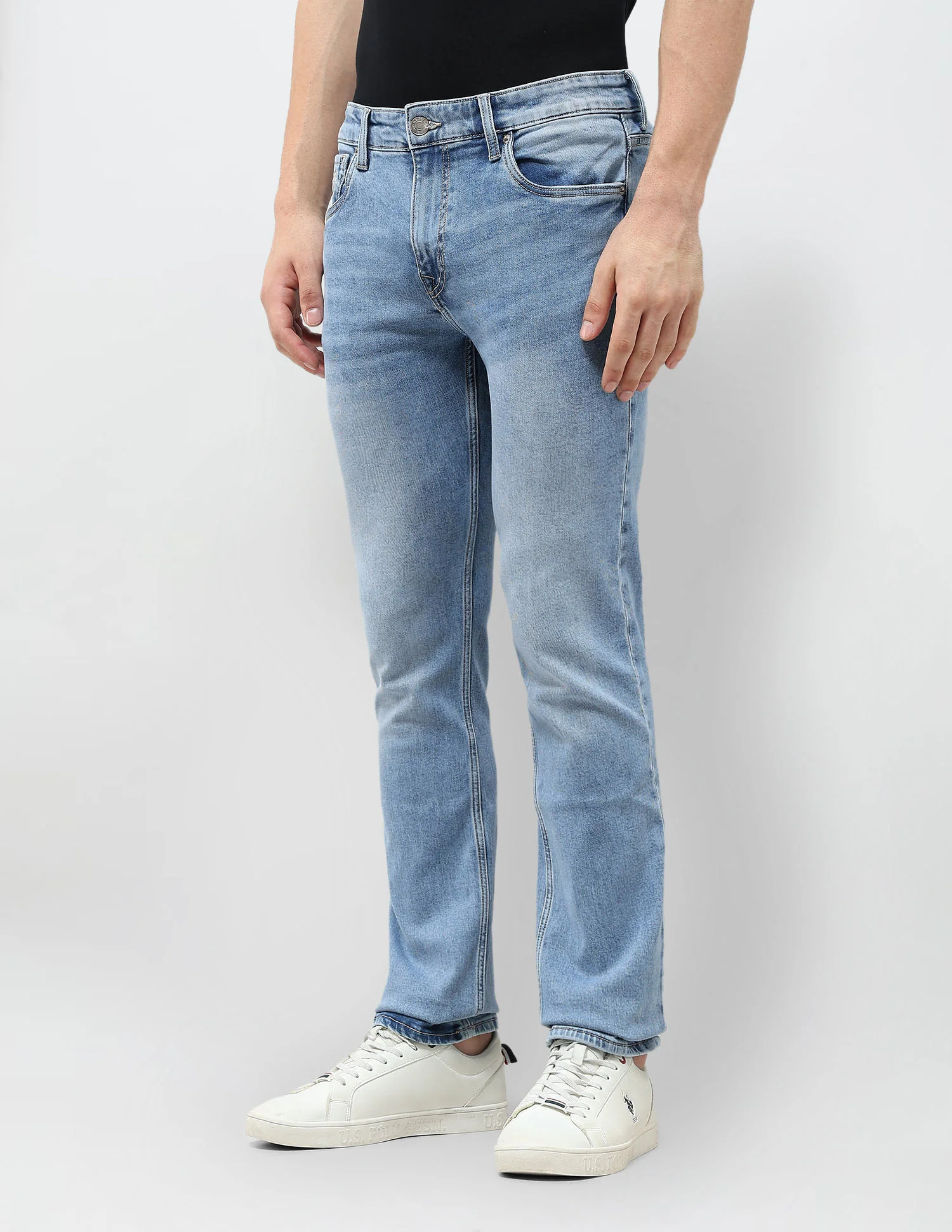 Harold Slim Straight Fit Blue Jeans - Image 4