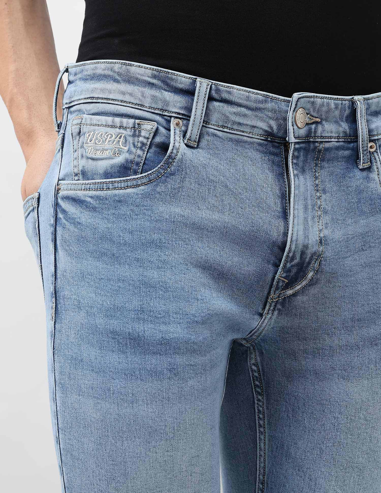 Harold Slim Straight Fit Blue Jeans - Image 7
