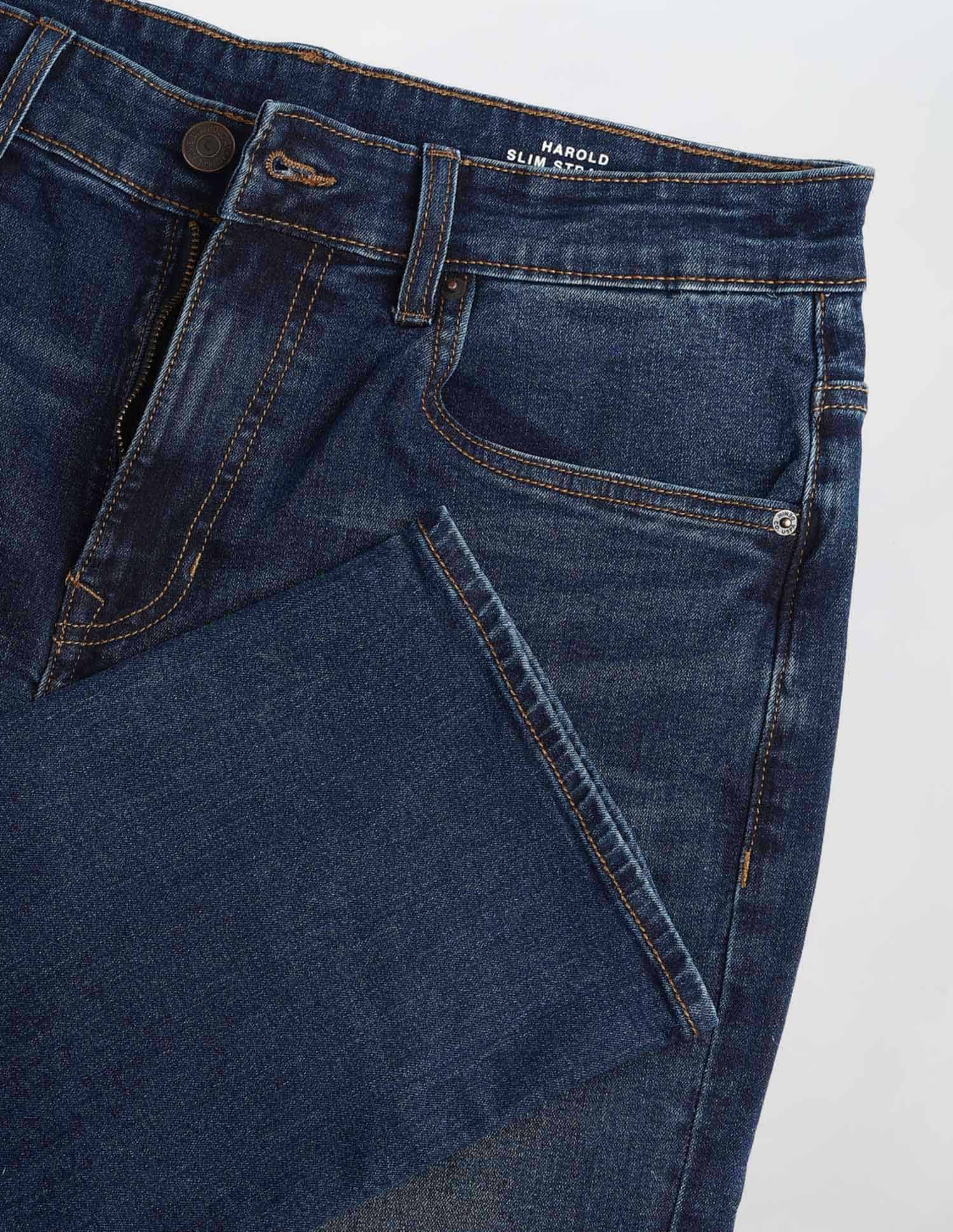 Harold Slim Straight Fit Blue Jeans - Image 2