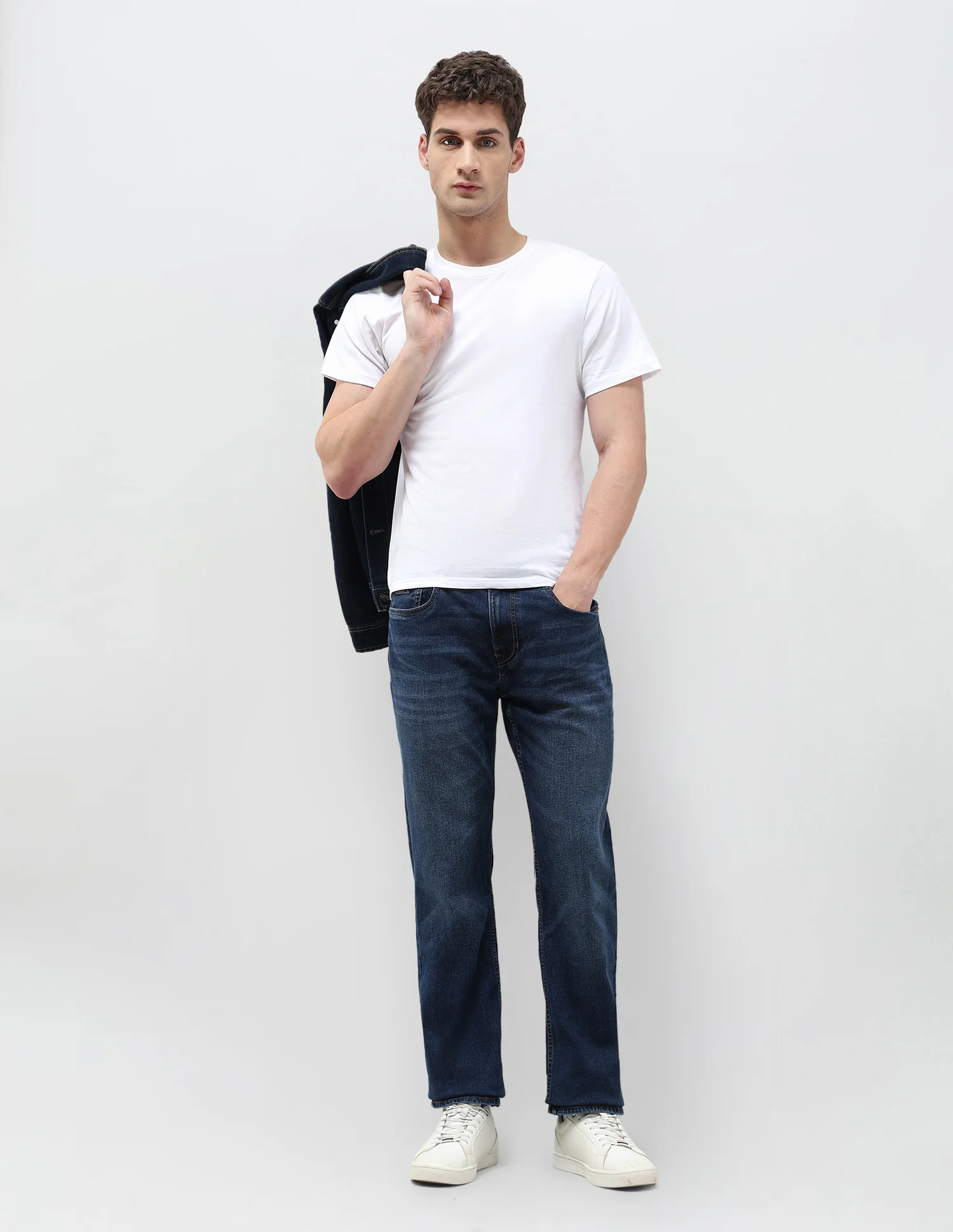 Harold Slim Straight Fit Blue Jeans - Image 3