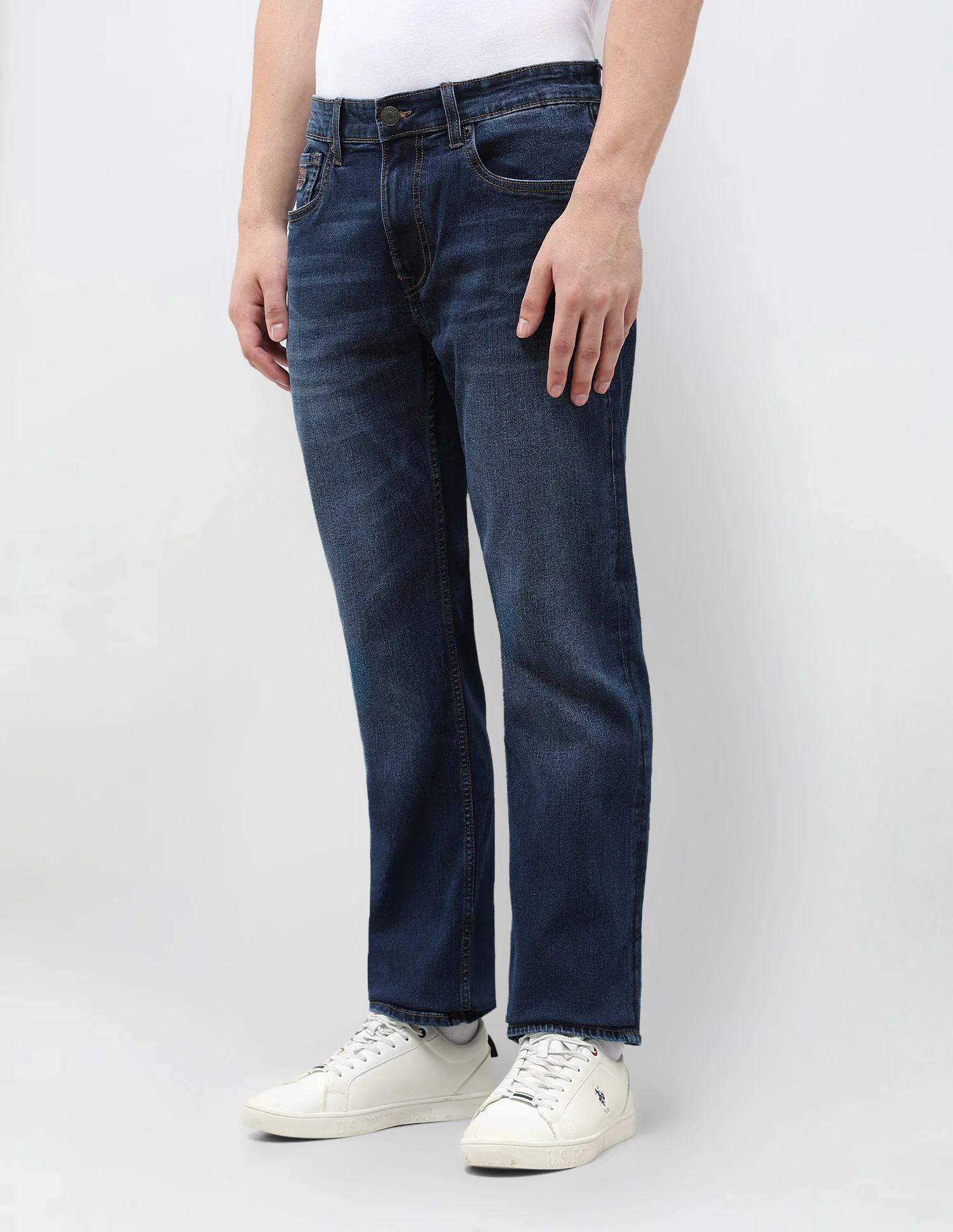 Harold Slim Straight Fit Blue Jeans - Image 4