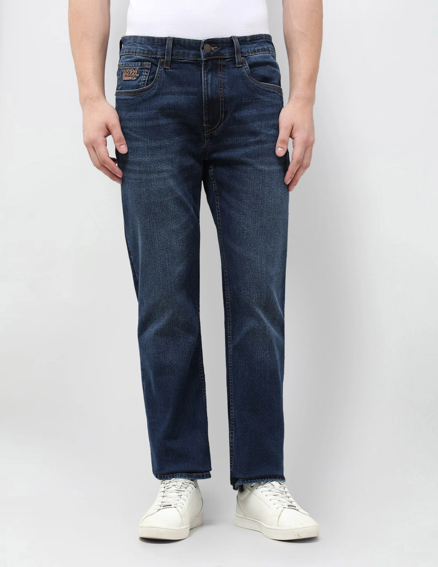 Harold Slim Straight Fit Blue Jeans - Image 6