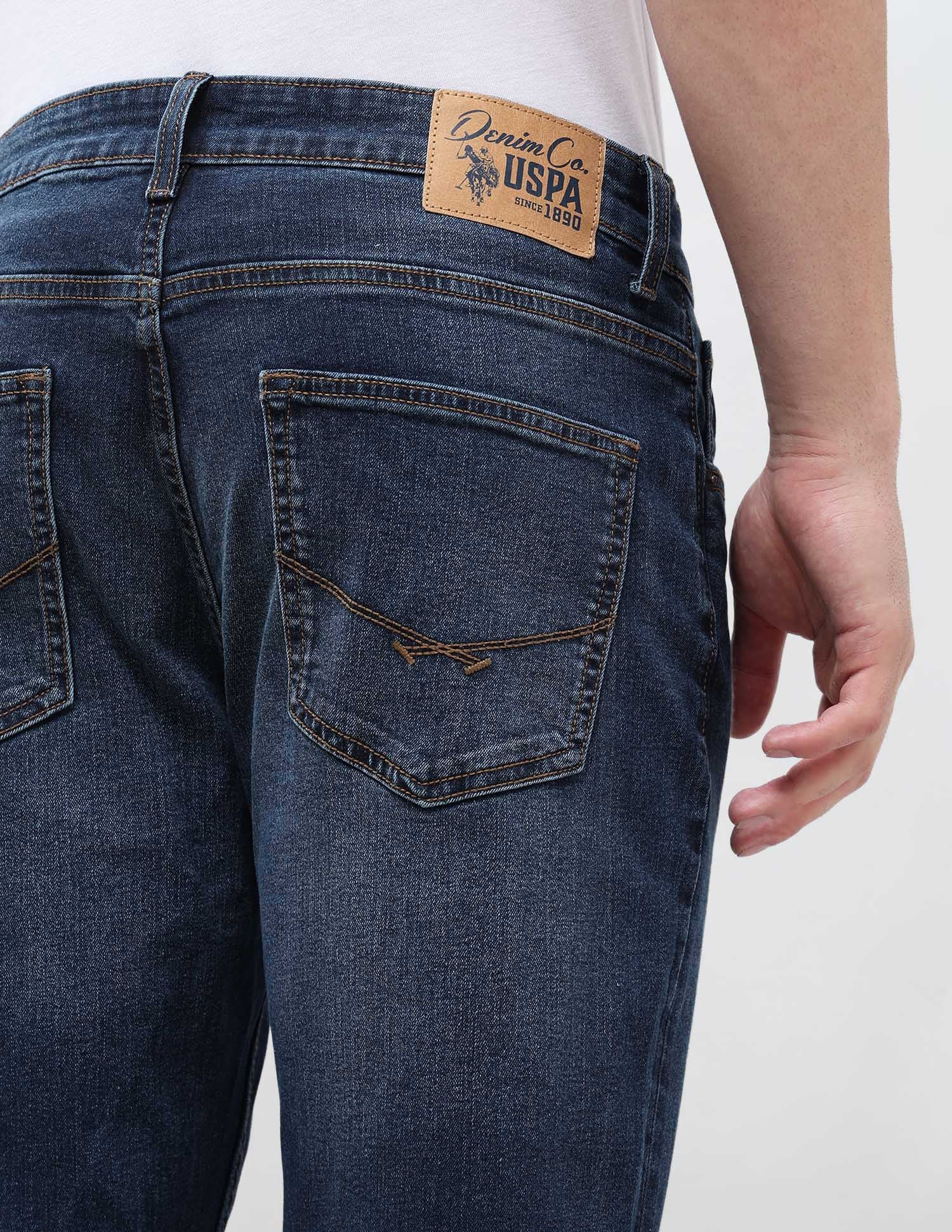 Harold Slim Straight Fit Blue Jeans - Image 8