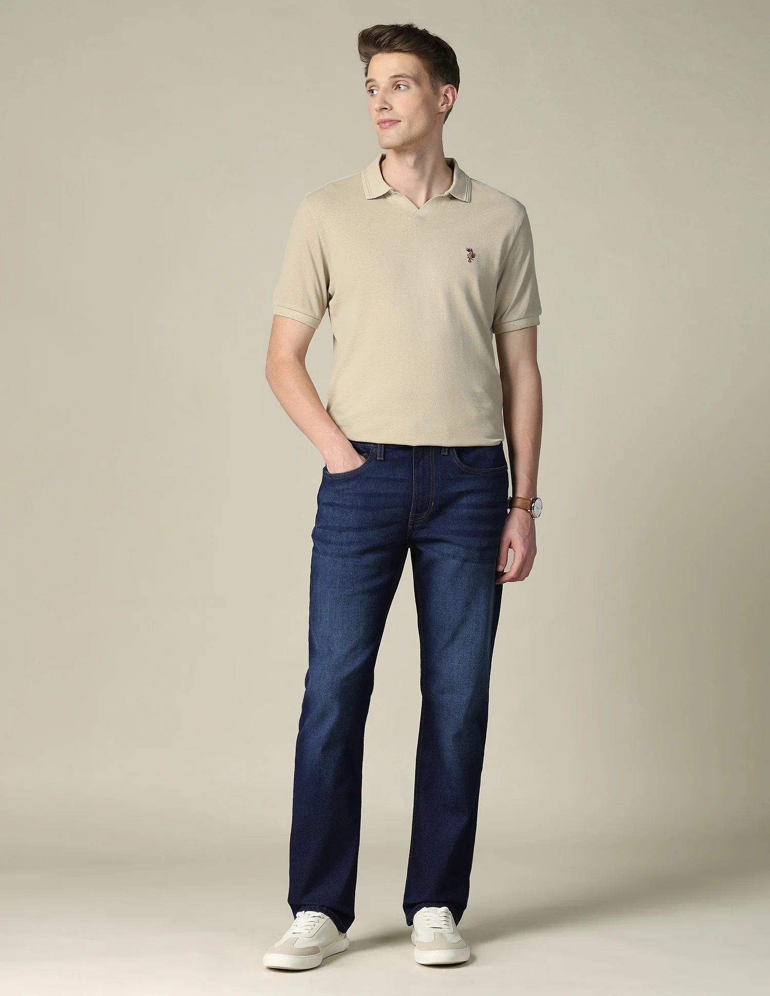 Harold Slim Straight Fit Blue Jeans - Image 3