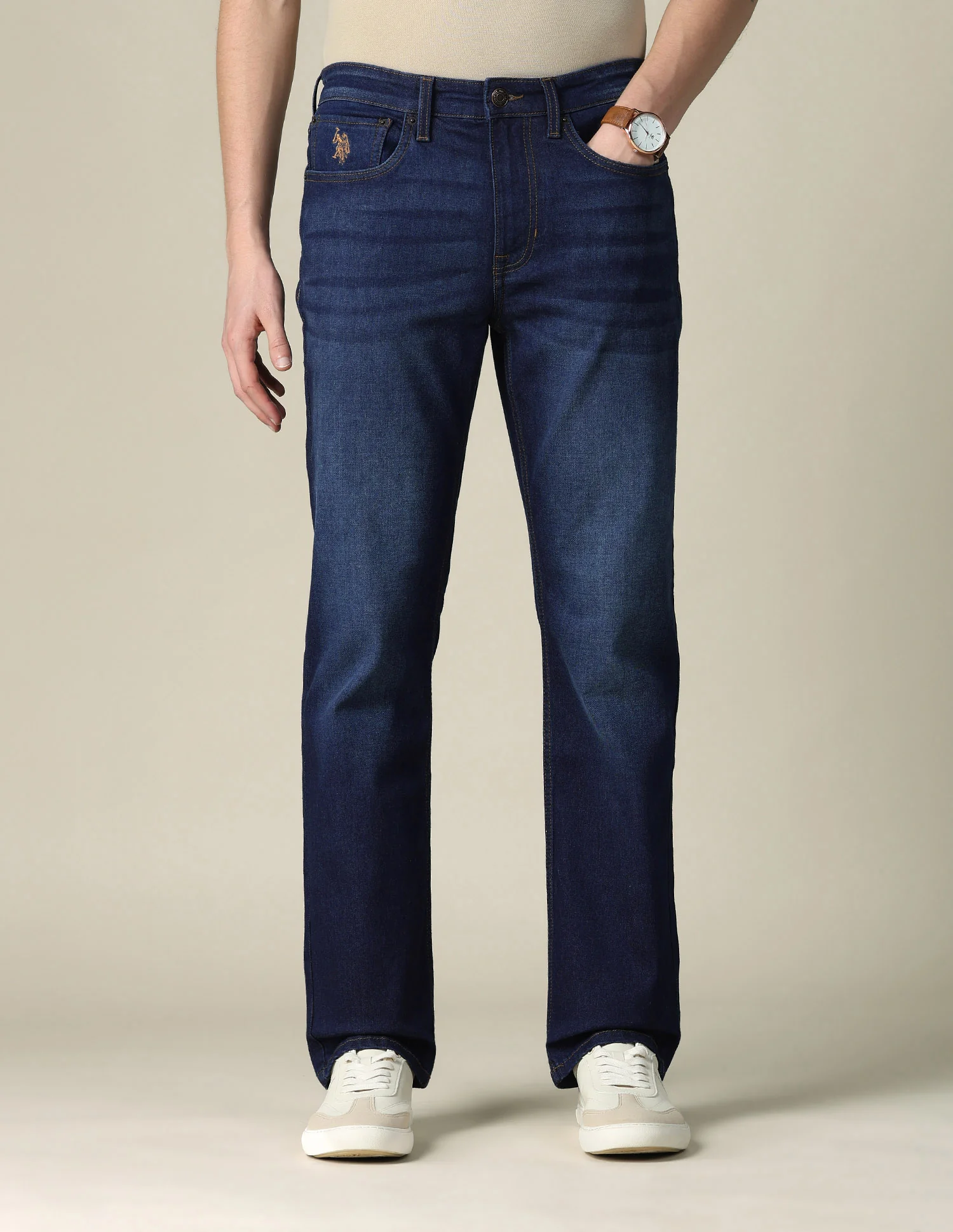 Harold Slim Straight Fit Blue Jeans - Image 6