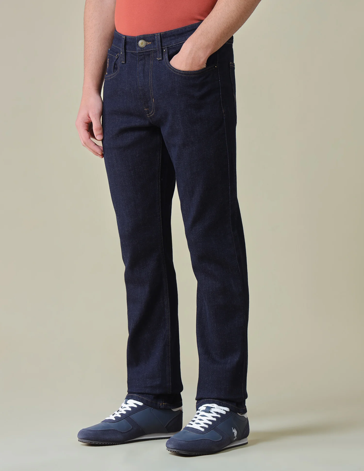 Harold Slim Straight Fit Blue Jeans - Image 4