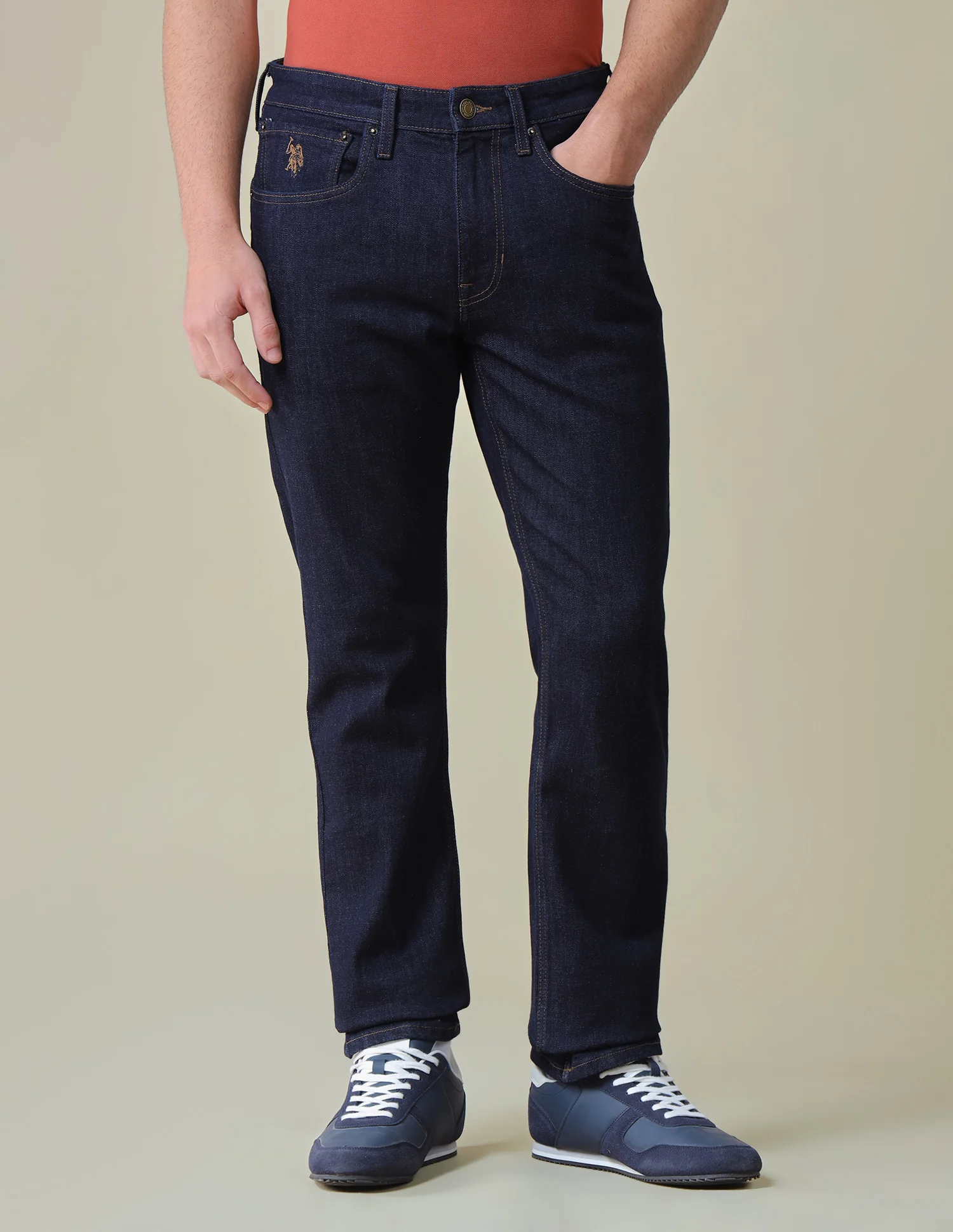 Harold Slim Straight Fit Blue Jeans - Image 6