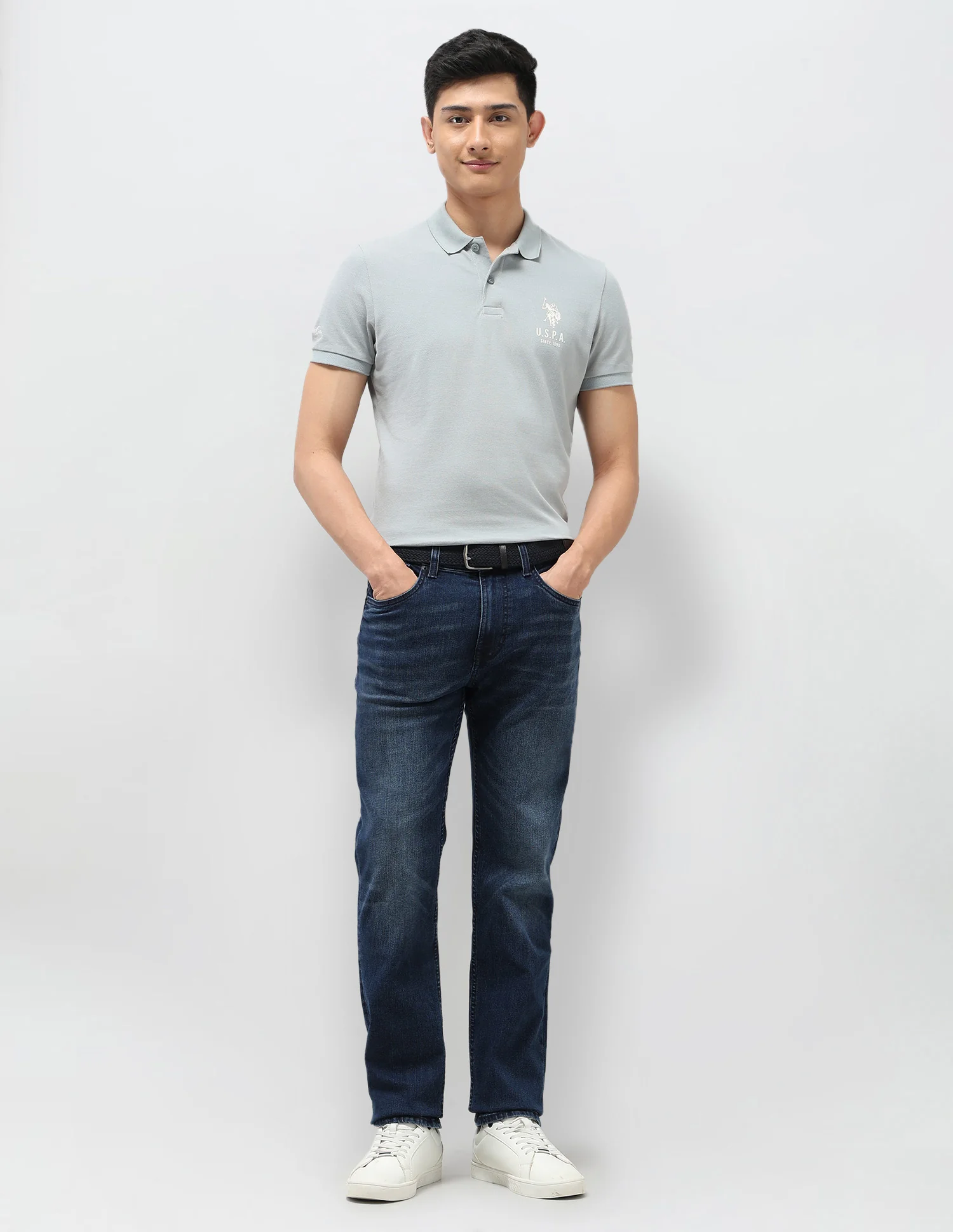 Harold Slim Straight Fit Blue Jeans - Image 3