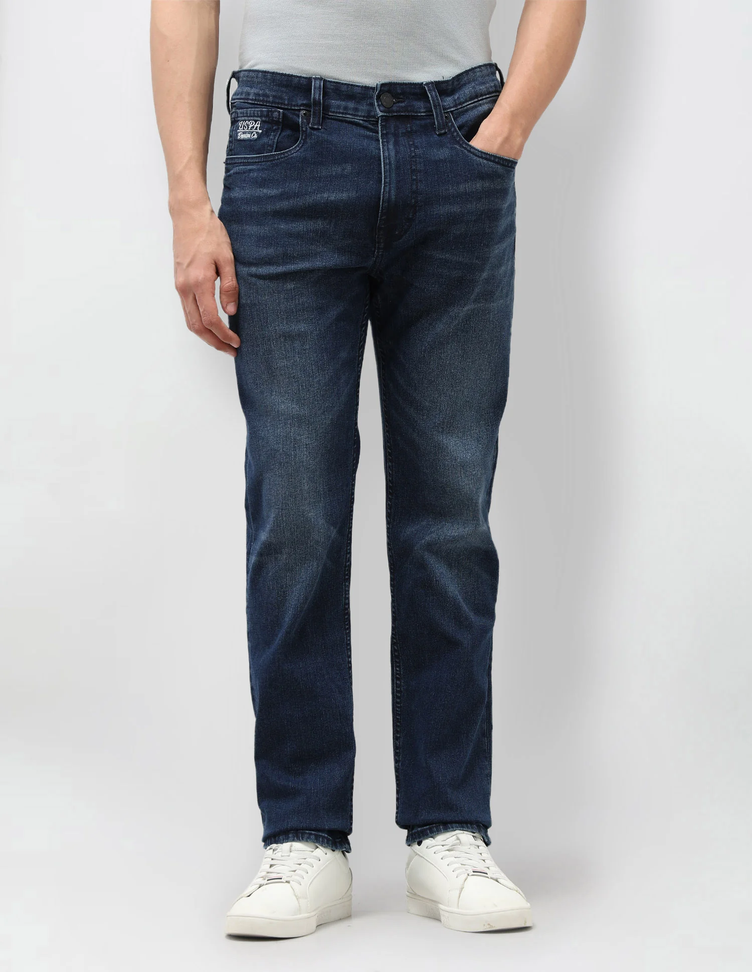 Harold Slim Straight Fit Blue Jeans - Image 6