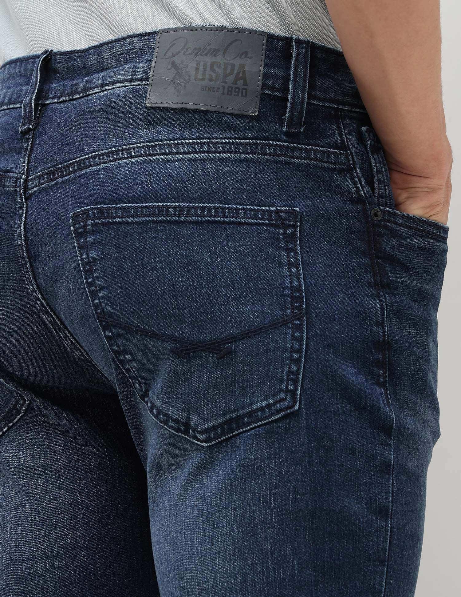 Harold Slim Straight Fit Blue Jeans - Image 8