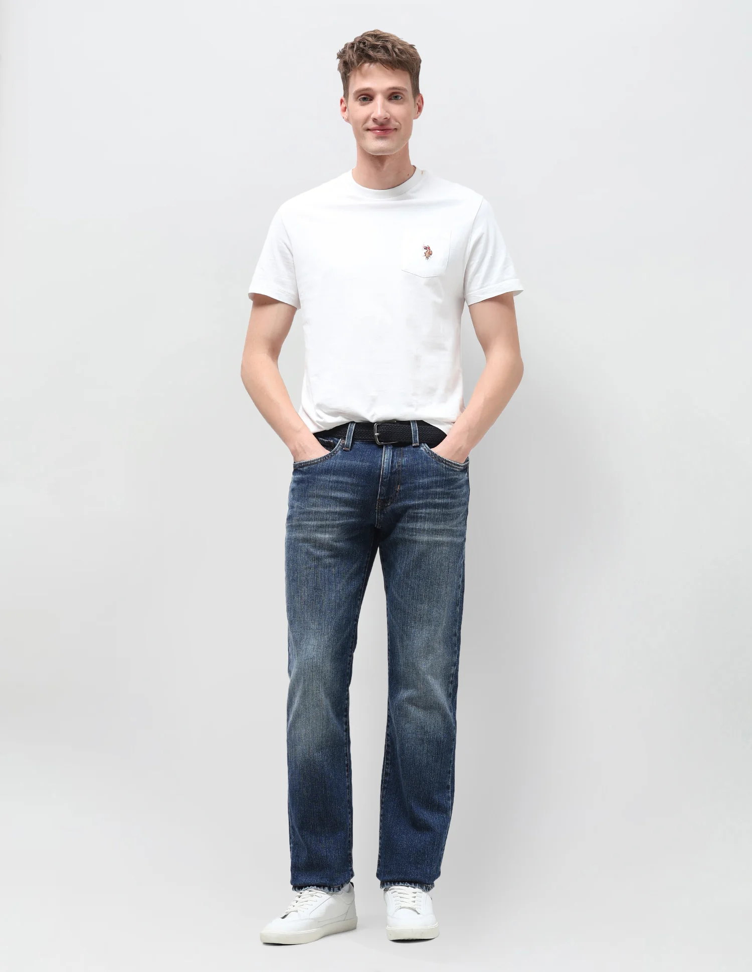 Harold Slim Straight Fit Blue Jeans - Image 3