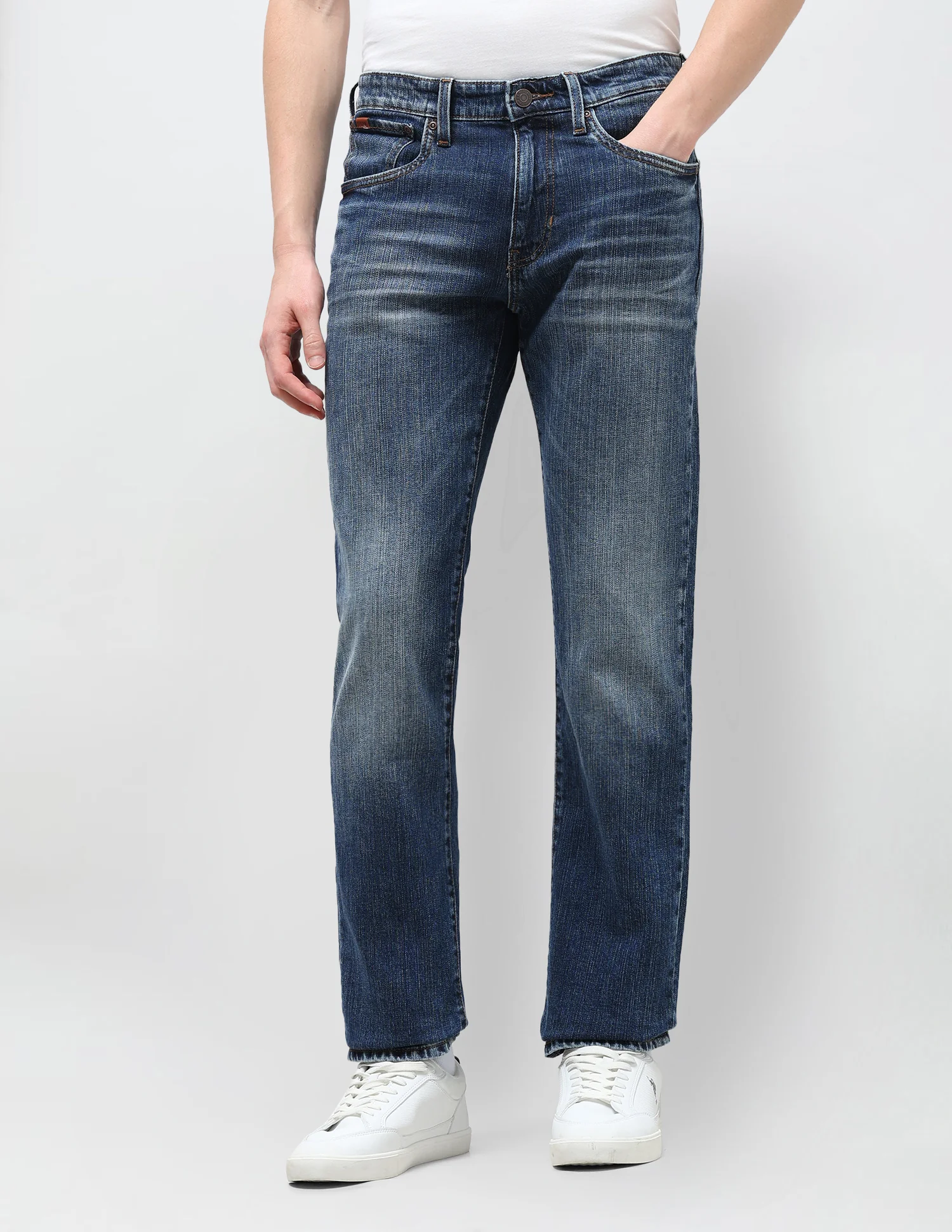 Harold Slim Straight Fit Blue Jeans - Image 6