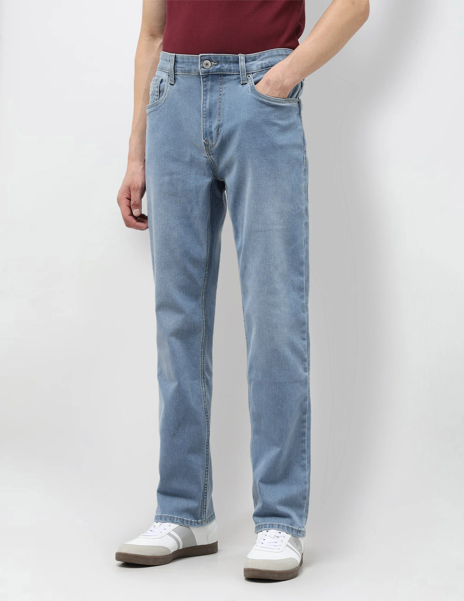 Harold Slim Straight Fit Blue Jeans - Image 4