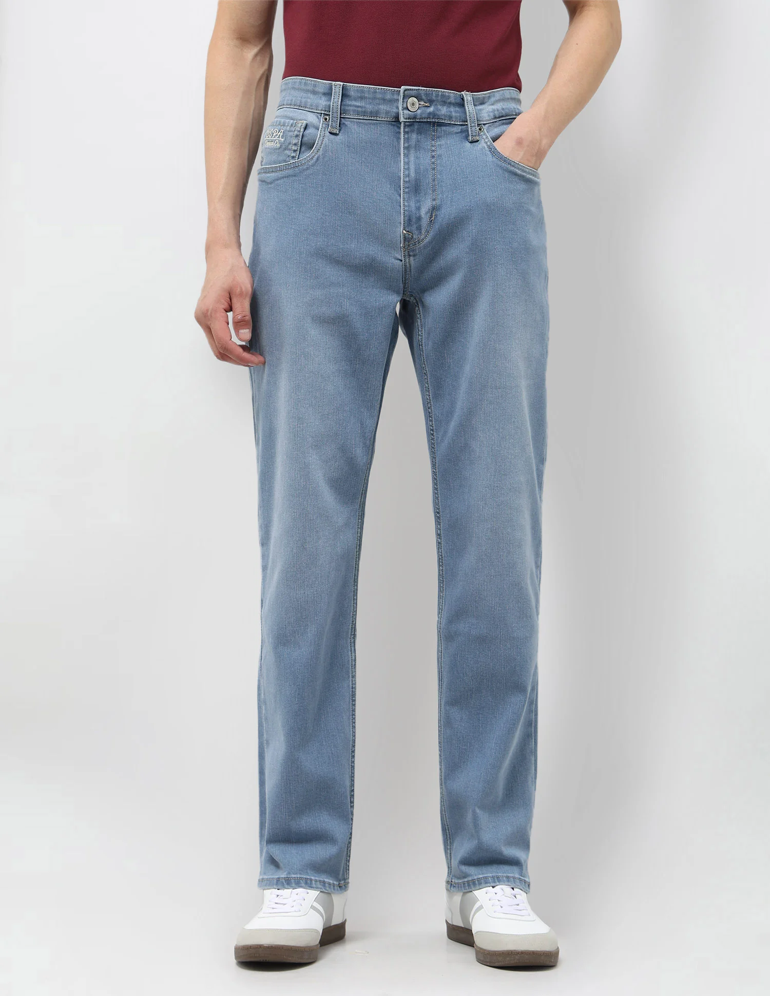 Harold Slim Straight Fit Blue Jeans - Image 6