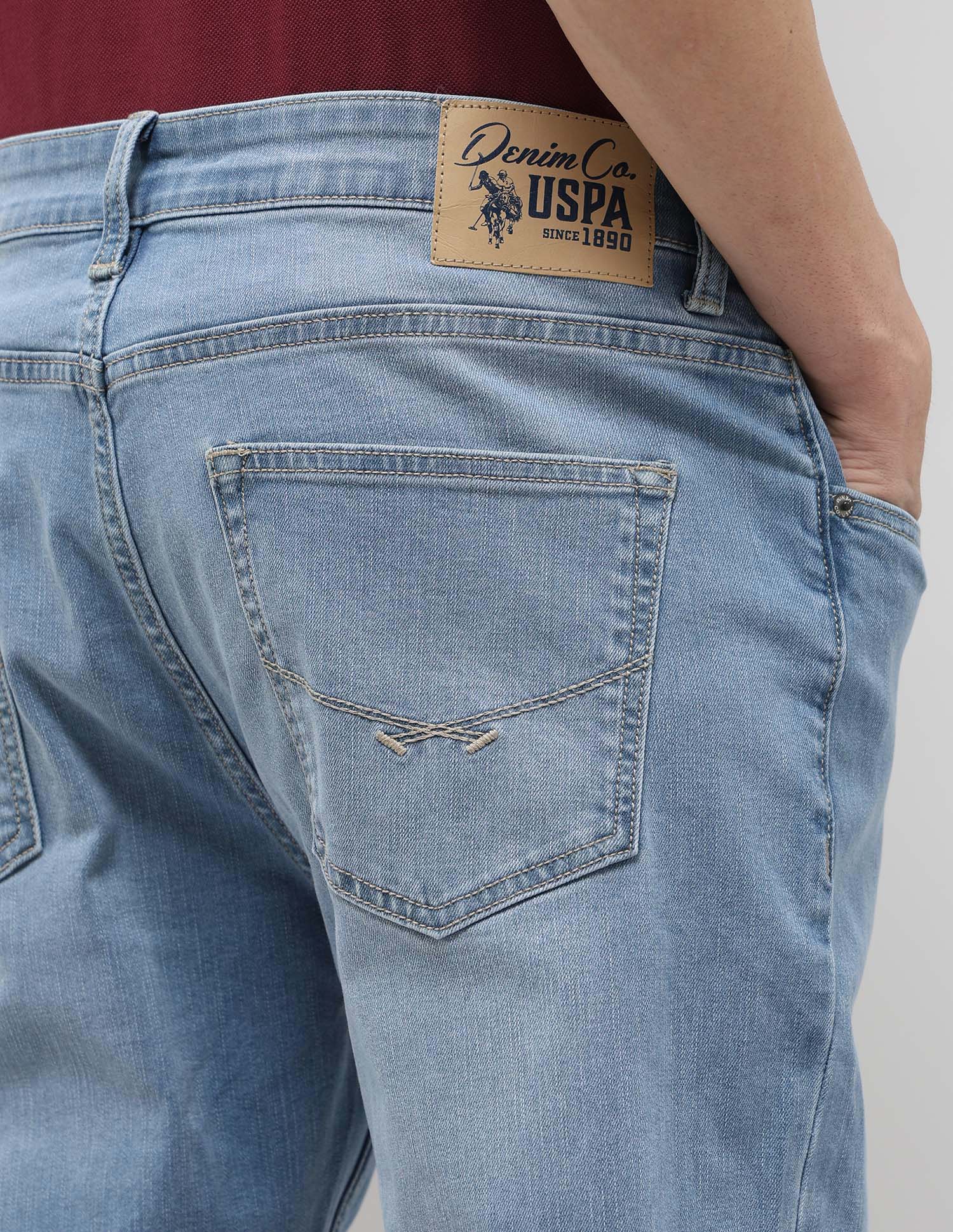 Harold Slim Straight Fit Blue Jeans - Image 8