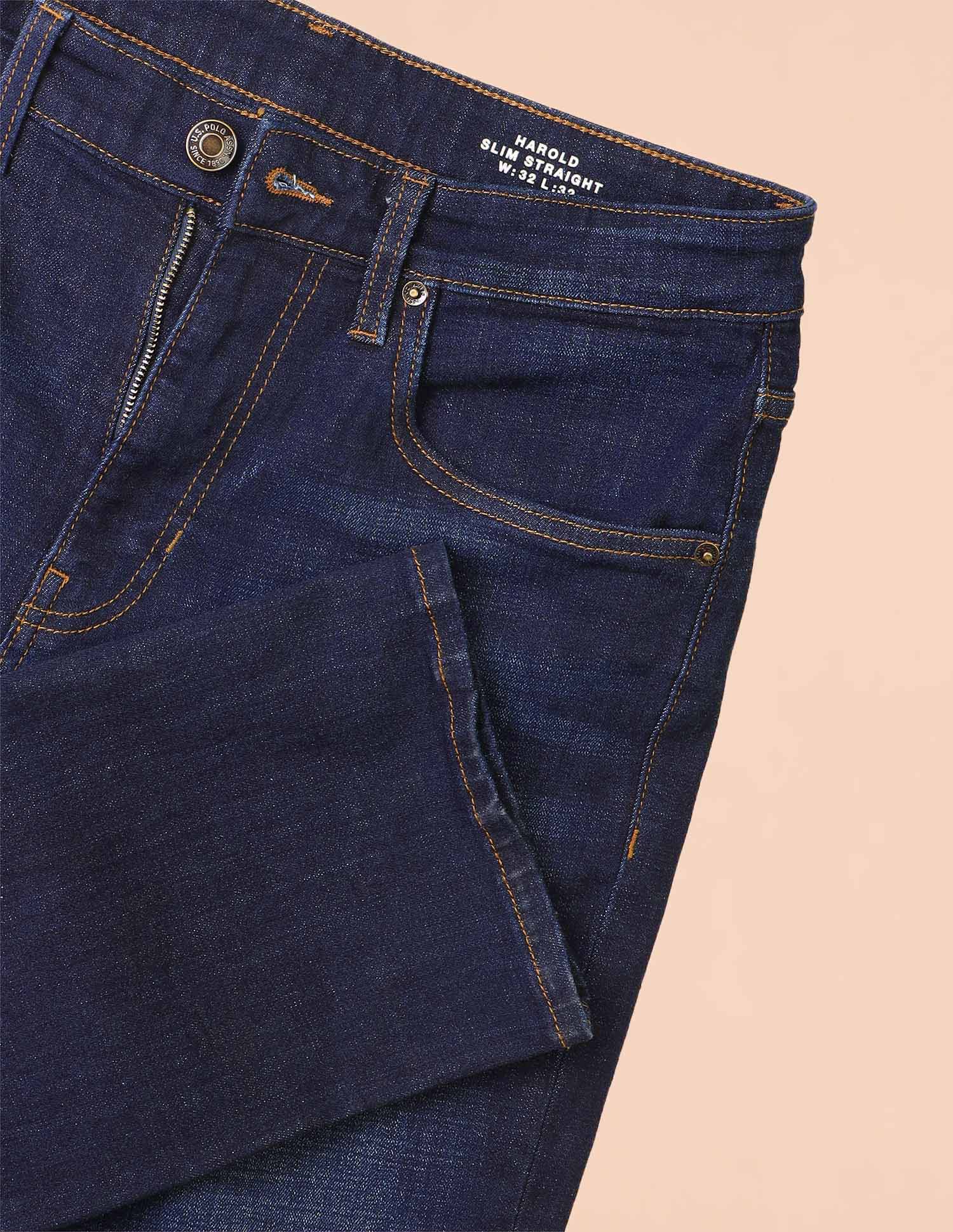 Harold Slim Straight Fit Blue Jeans - Image 2