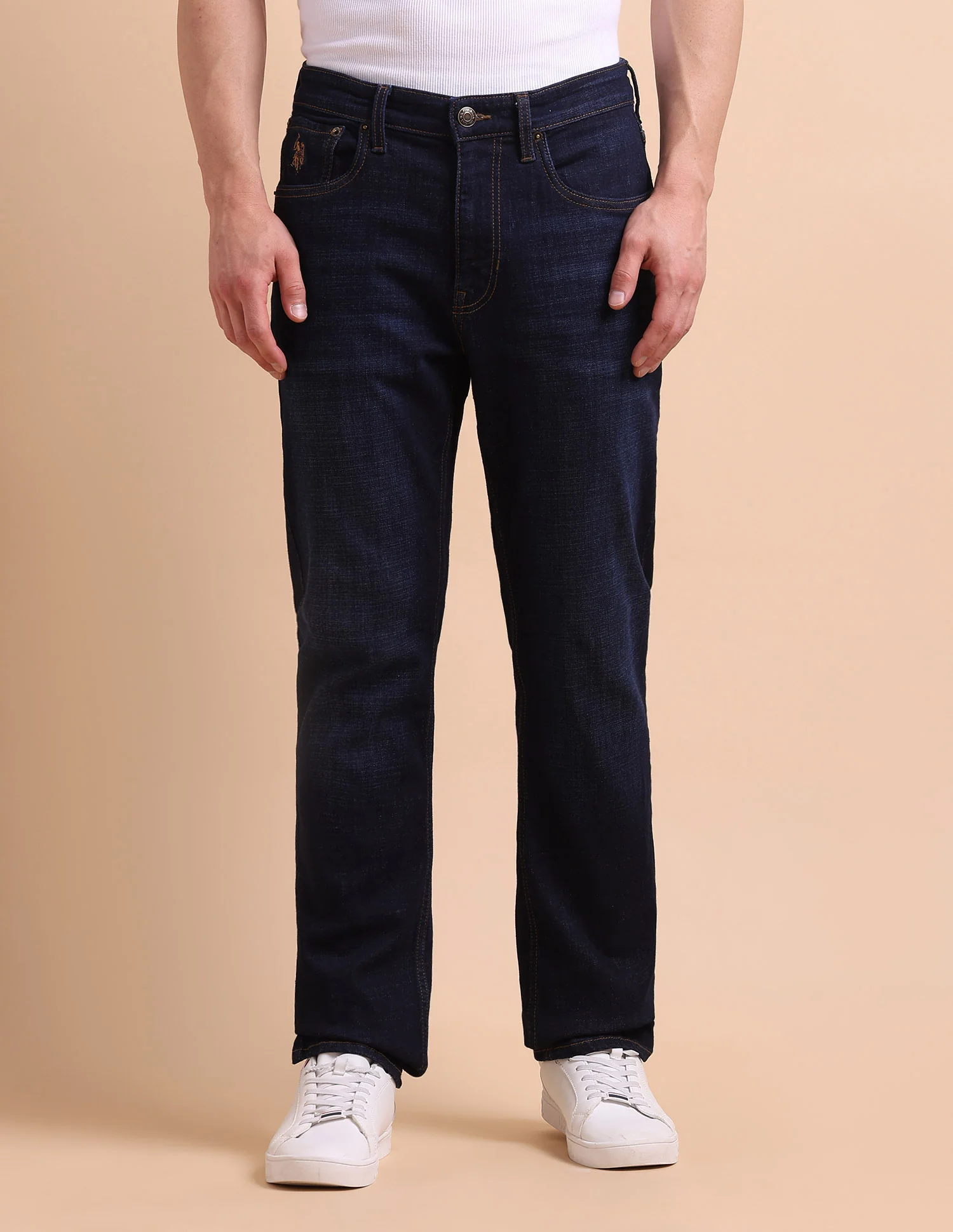 Harold Slim Straight Fit Blue Jeans - Image 6