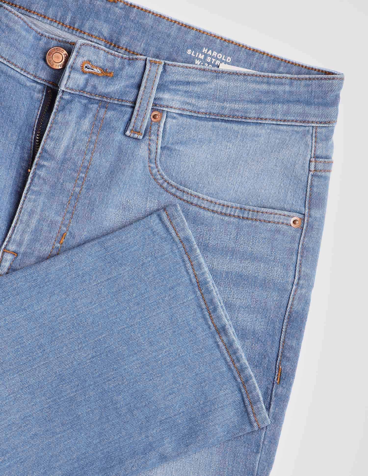 Harold Slim Straight Fit Blue Jeans - Image 2