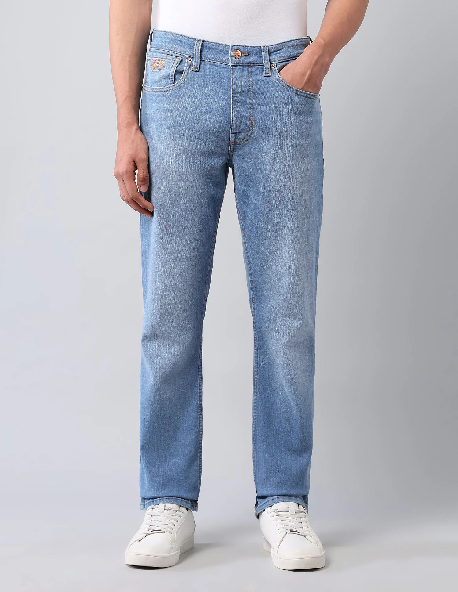 Harold Slim Straight Fit Blue Jeans - Image 6