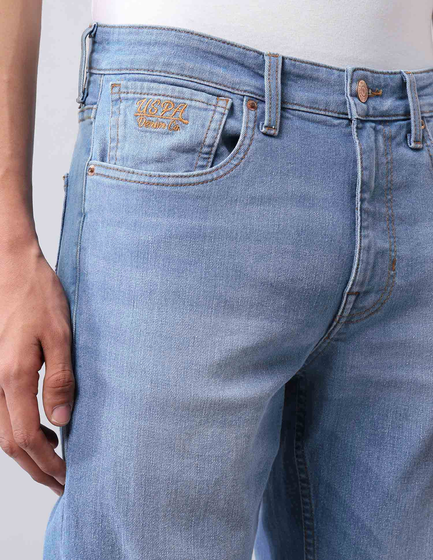 Harold Slim Straight Fit Blue Jeans - Image 7