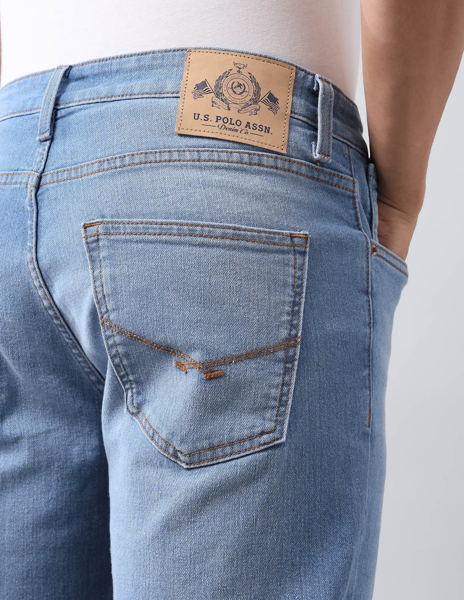Harold Slim Straight Fit Blue Jeans - Image 8