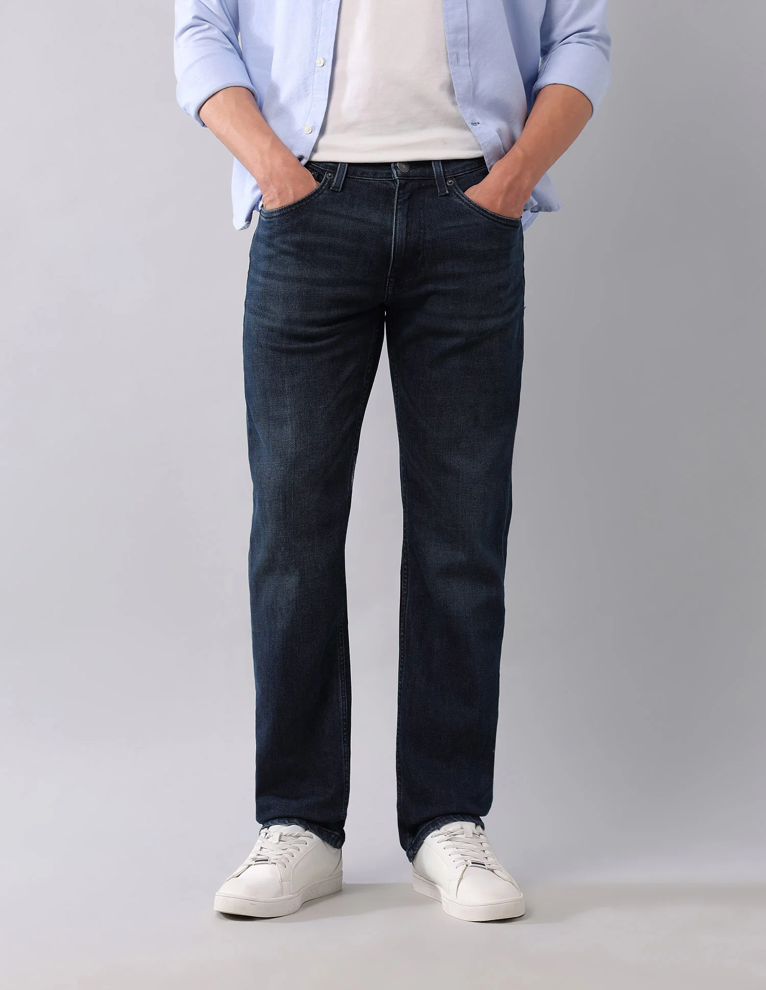 Harold Slim Straight Fit Blue Jeans