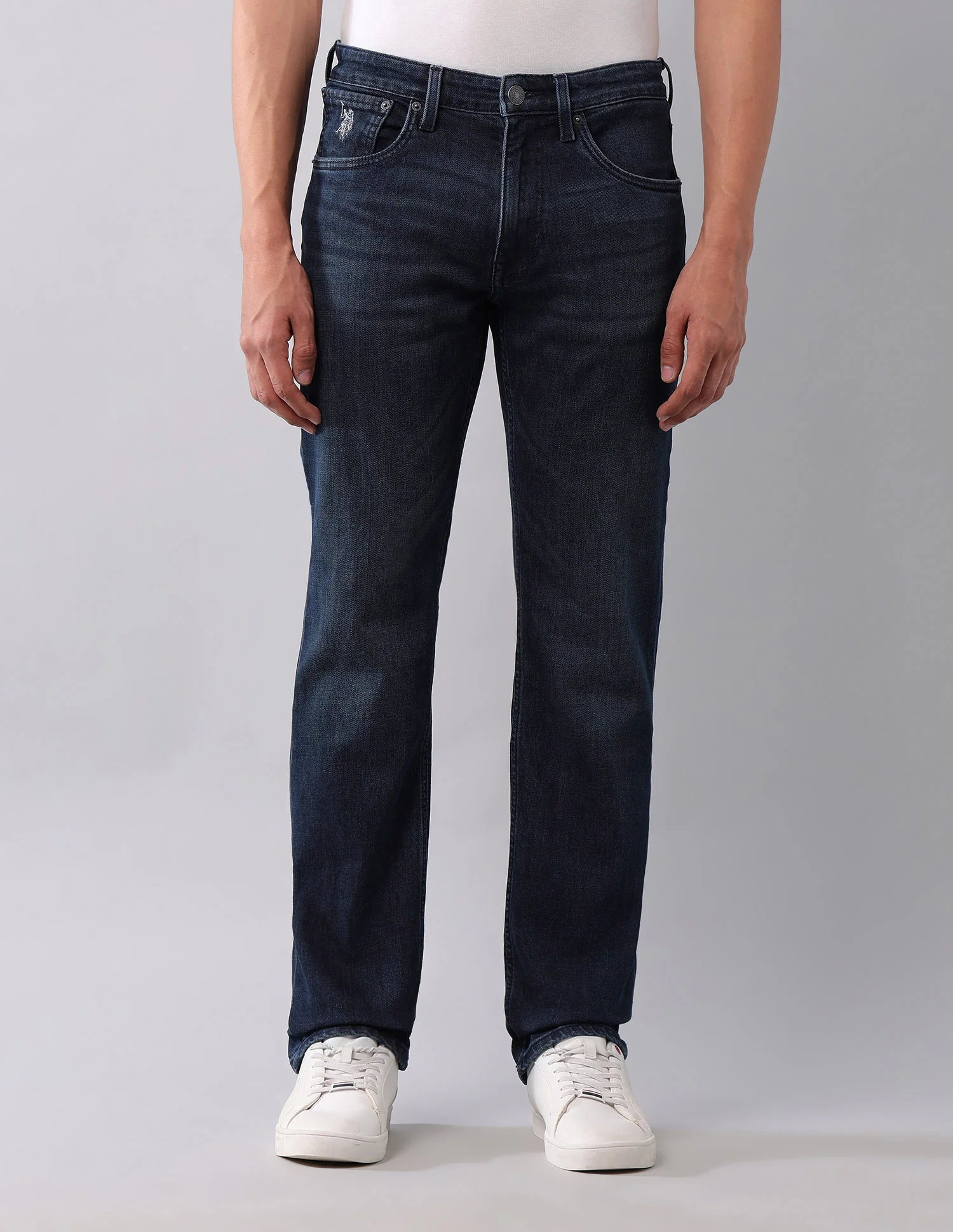 Harold Slim Straight Fit Blue Jeans - Image 6