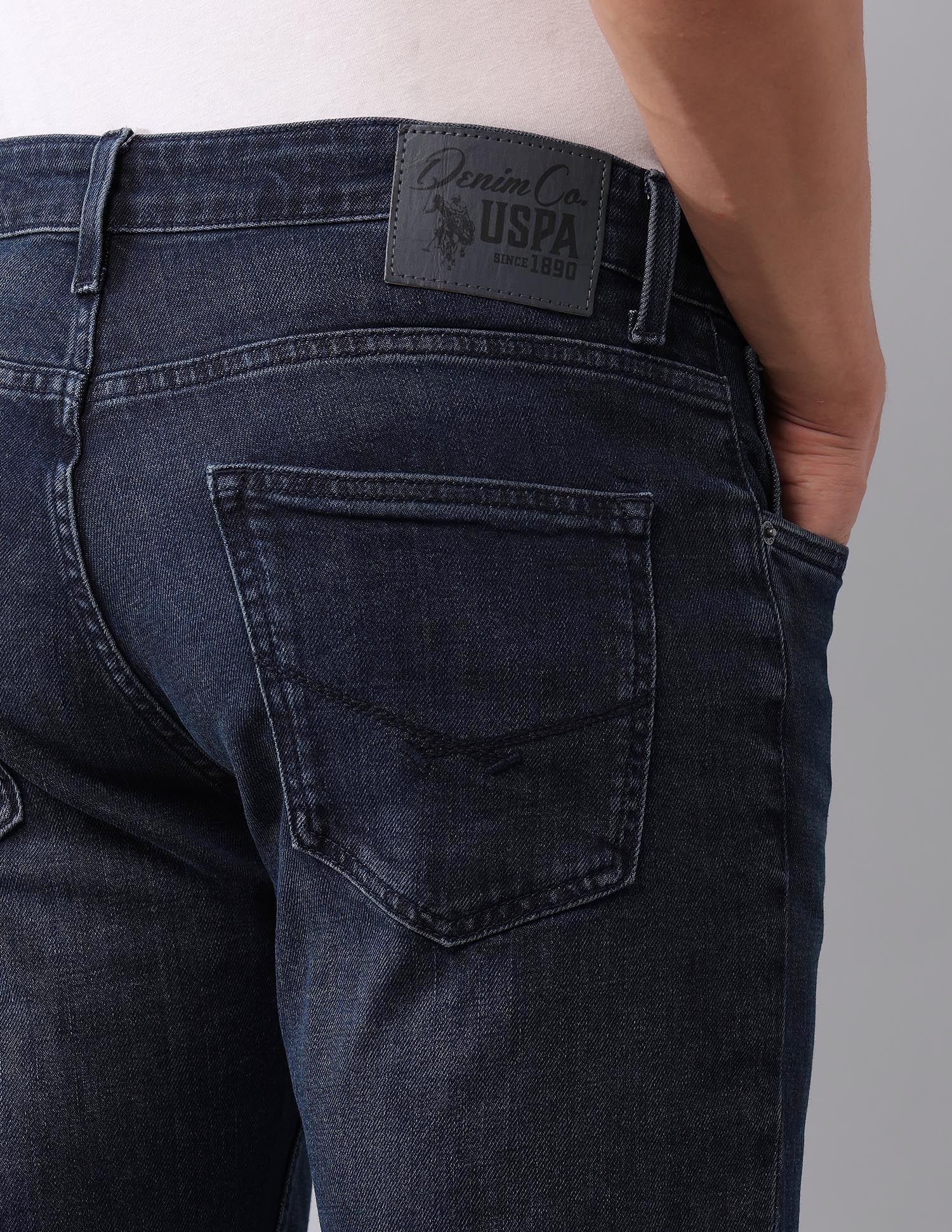 Harold Slim Straight Fit Blue Jeans - Image 8