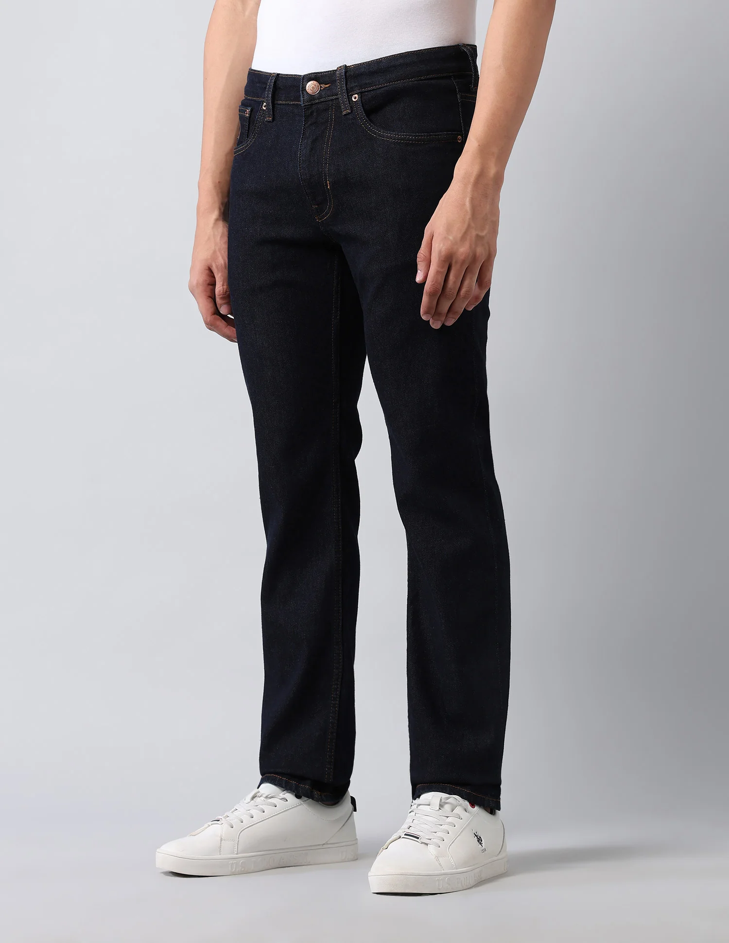 Harold Slim Straight Fit Blue Jeans - Image 4