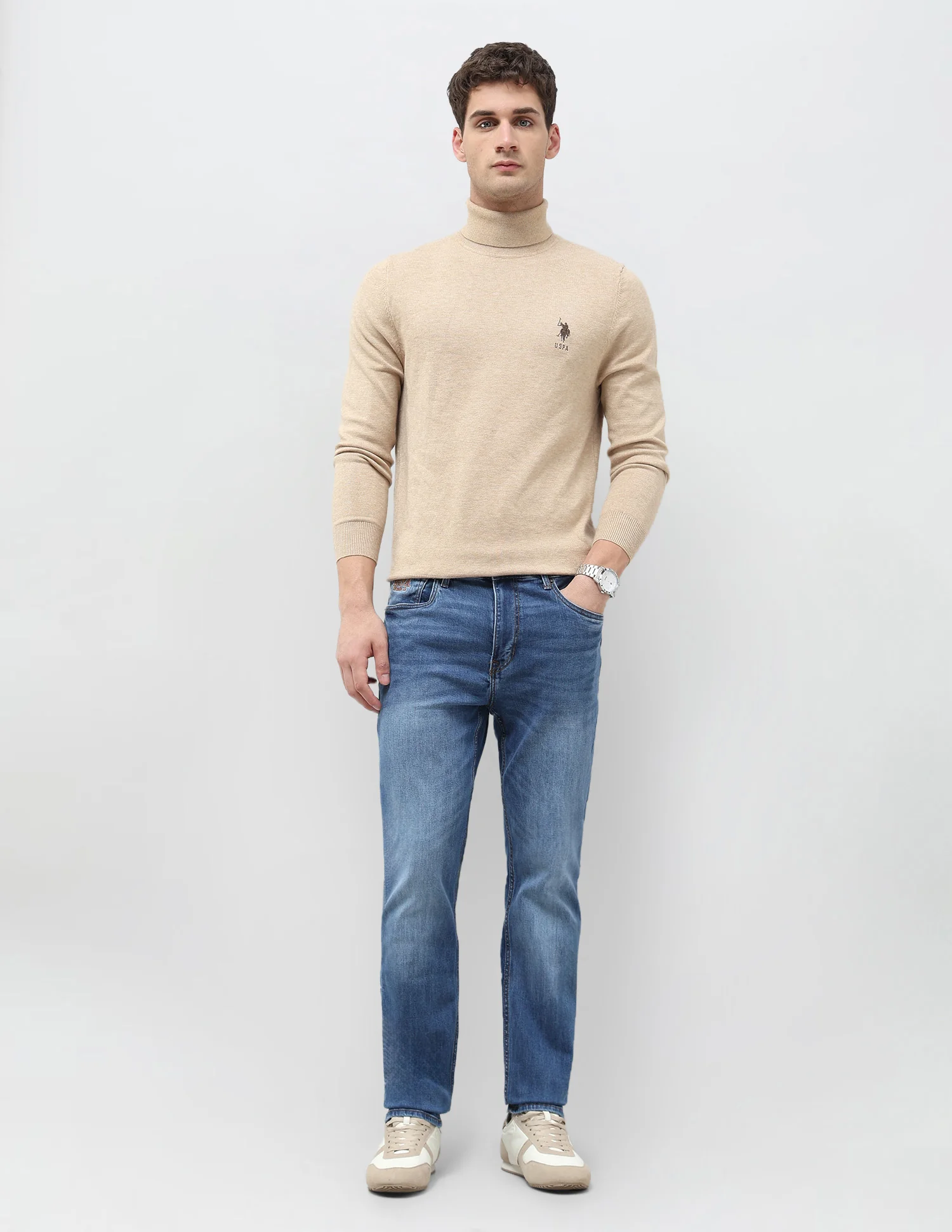 Harold Slim Straight Fit Blue Jeans - Image 3