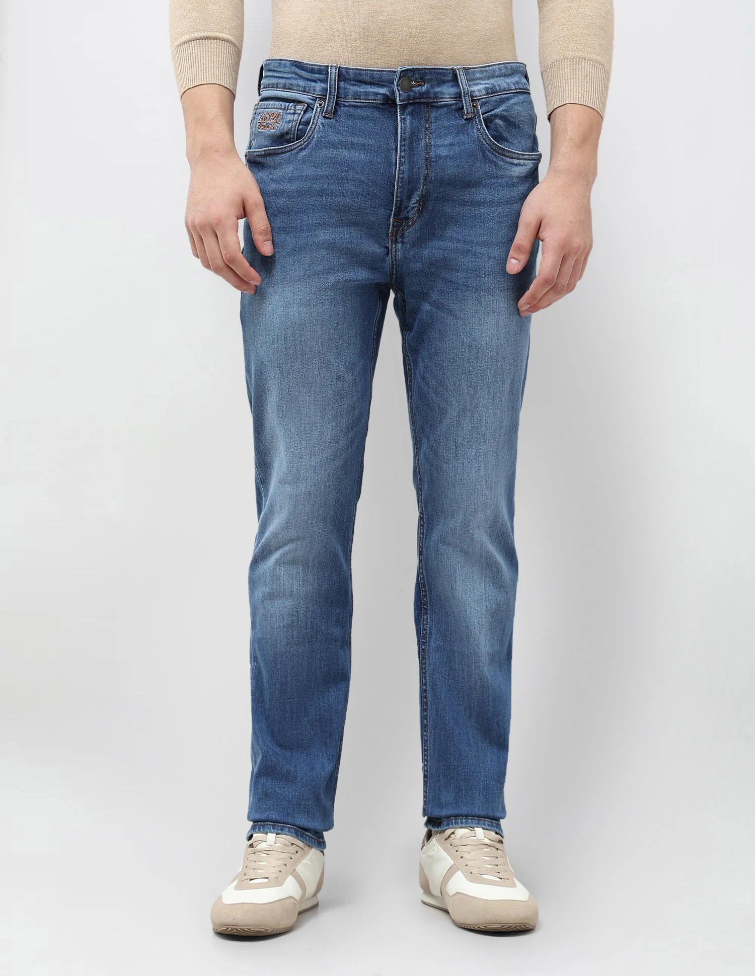 Harold Slim Straight Fit Blue Jeans - Image 6