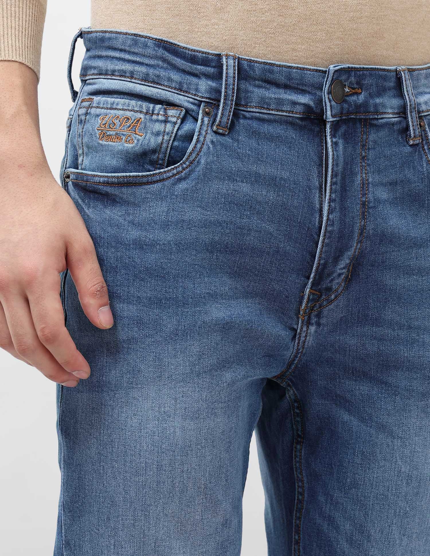 Harold Slim Straight Fit Blue Jeans - Image 7