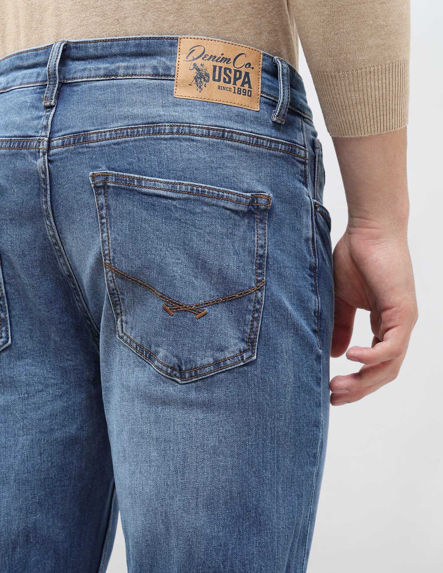 Harold Slim Straight Fit Blue Jeans - Image 8