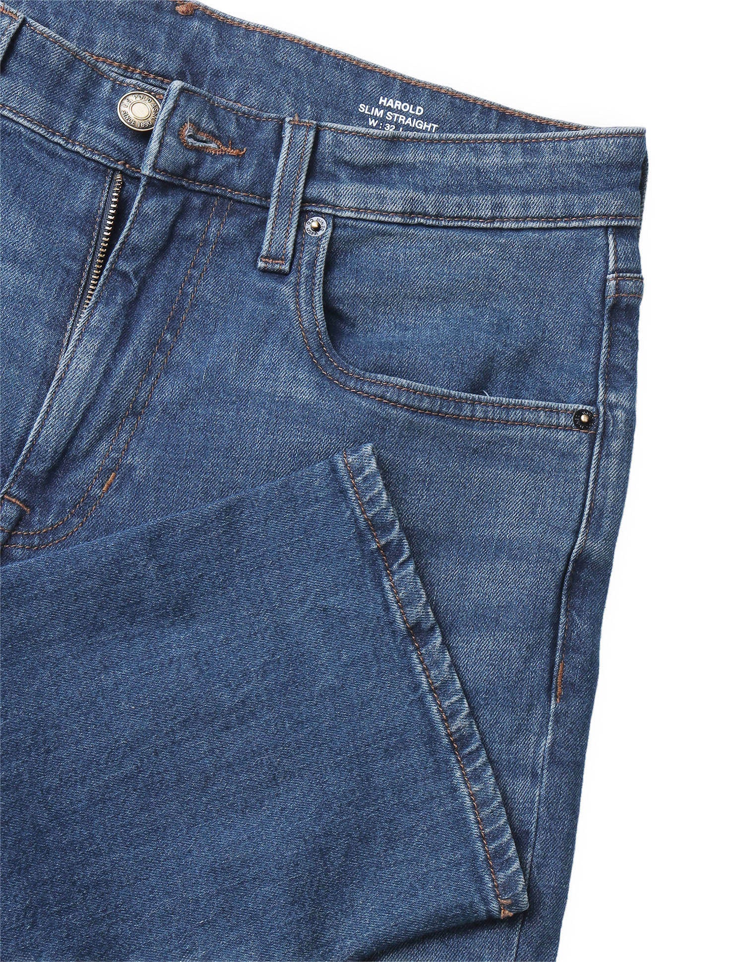 Harold Slim Straight Fit Blue Jeans - Image 2