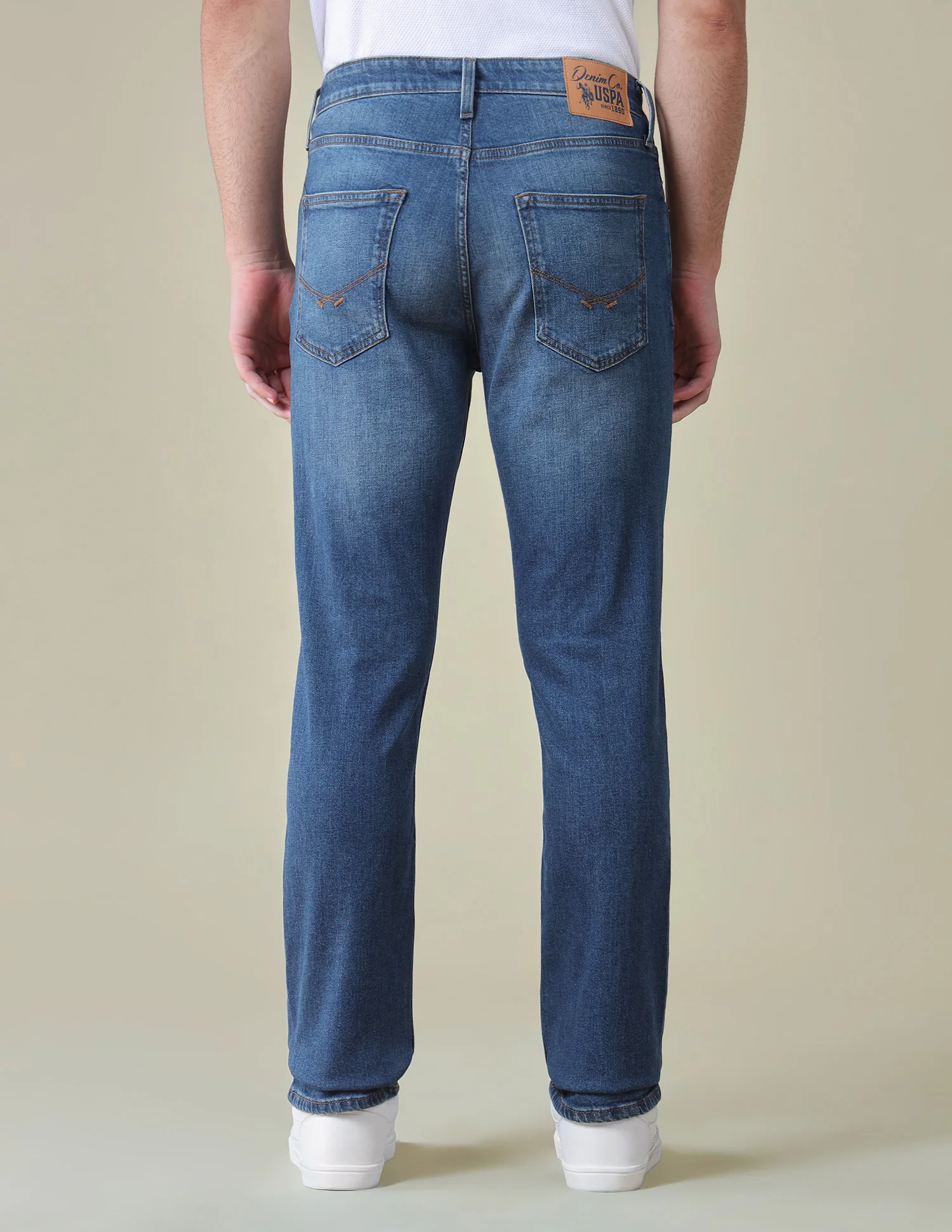 Harold Slim Straight Fit Blue Jeans - Image 5