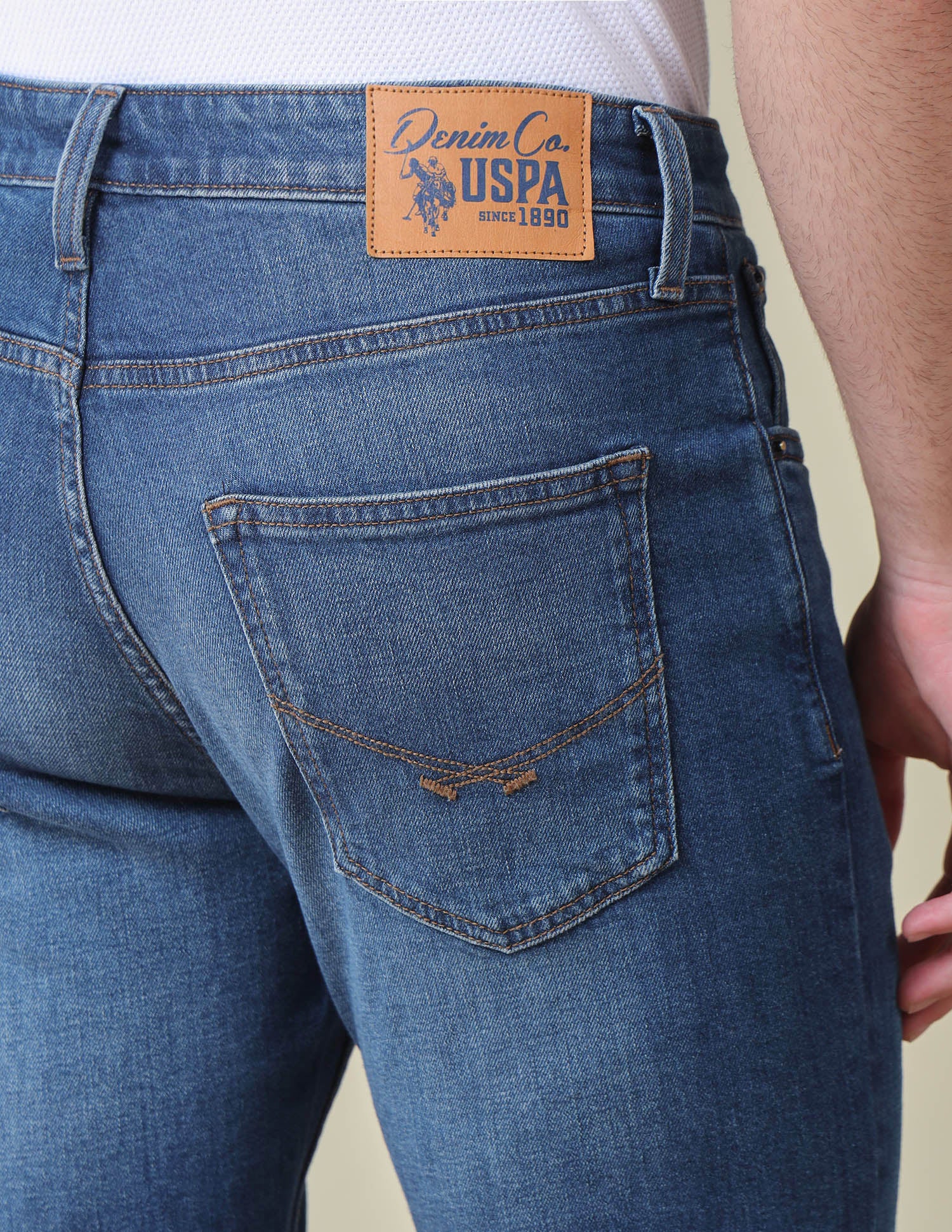 Harold Slim Straight Fit Blue Jeans - Image 8