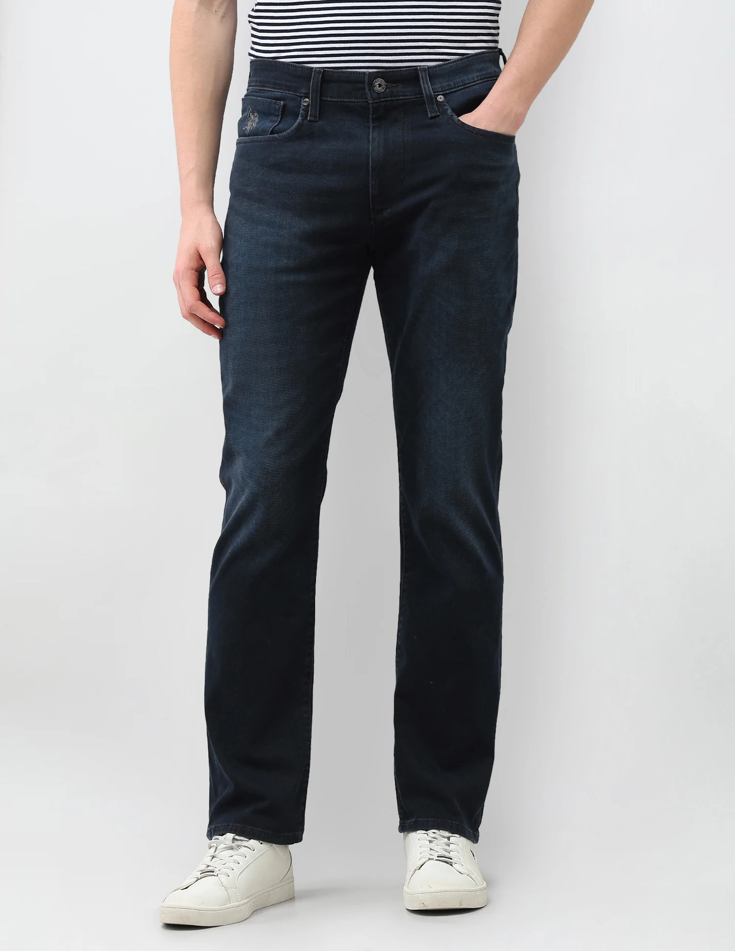 Harold Slim Straight Fit Blue Jeans - Image 6